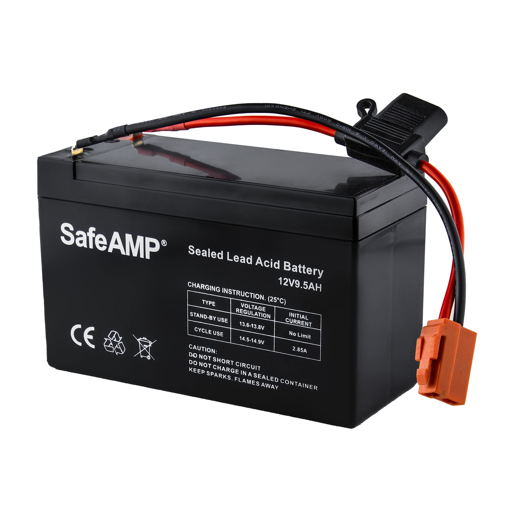 Safeamp® Replacement Battery For 12-Volt Ride On Vehicle With Red 2 Pins Connector
