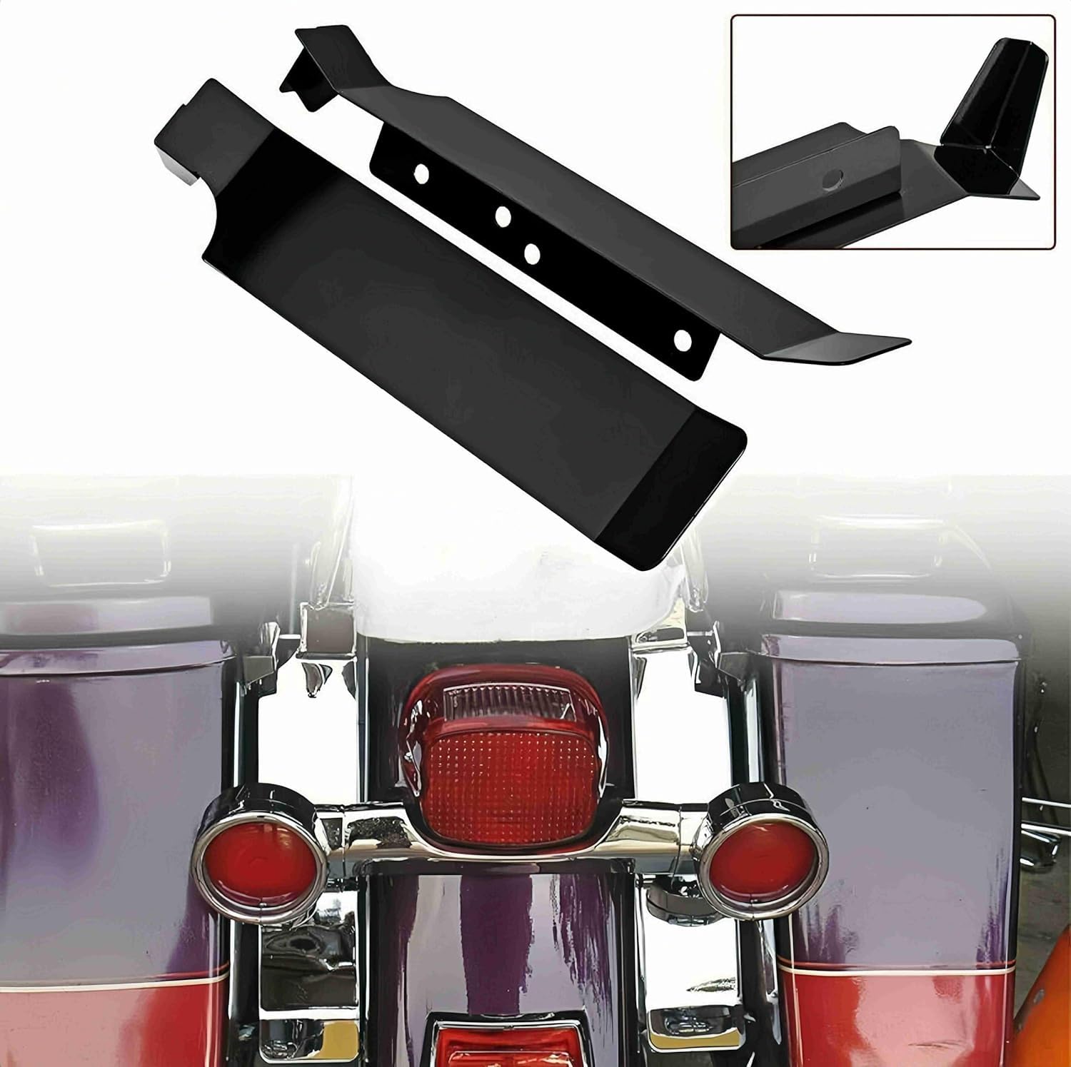 Saddlebag Gap Filler Panels Fits For Harley Electra Glide Flht 1993-2008, Road King Flhr 1994-2008, Electra Glide Sport Flhs 1993