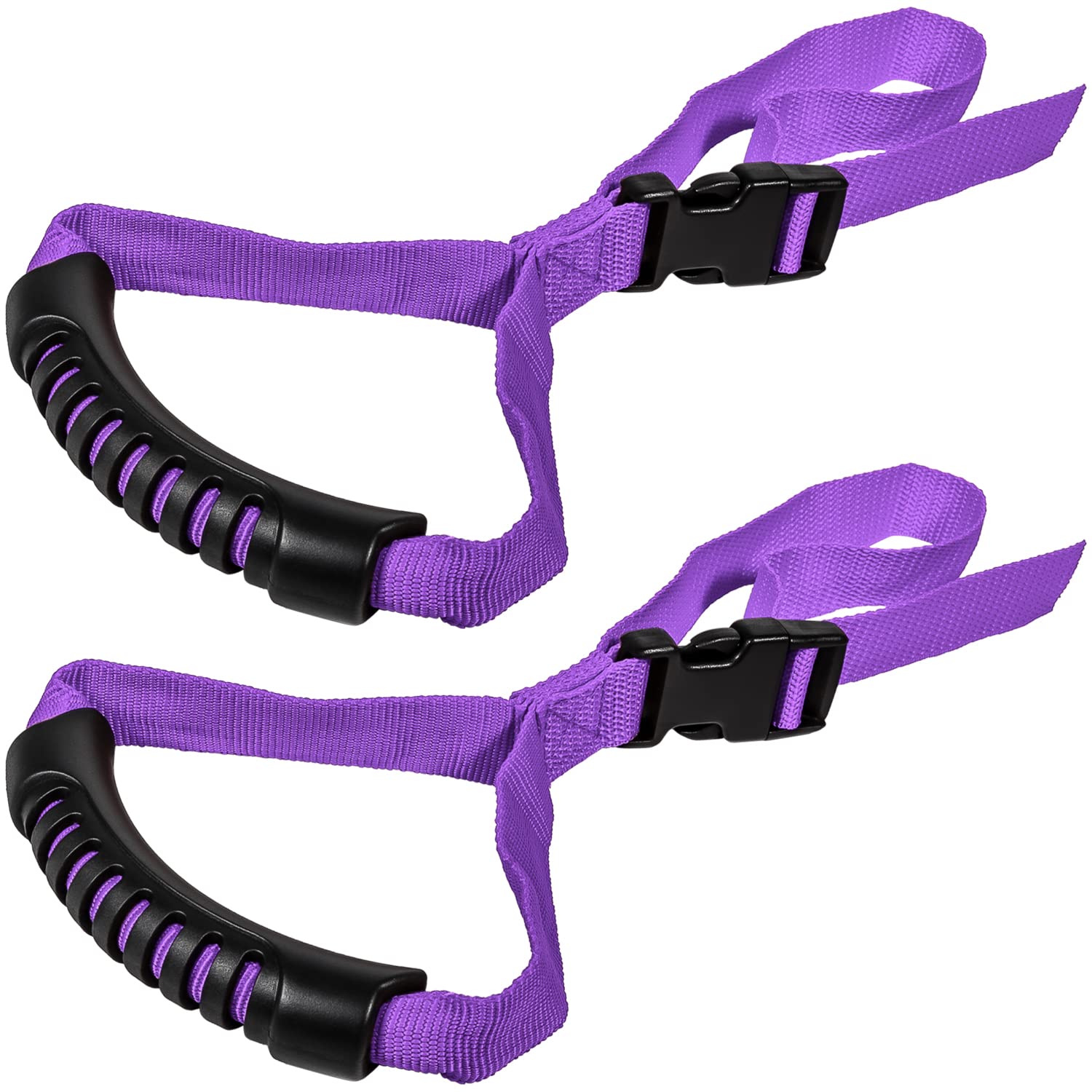 E-Cowlboy Auto Cane Grab Handle Adjustable Standing Aid Safety Handle Portable Vehicle Support Grab Bar Nylon Grip Handle Mobility Assist Device (Purple 2 Pack)
