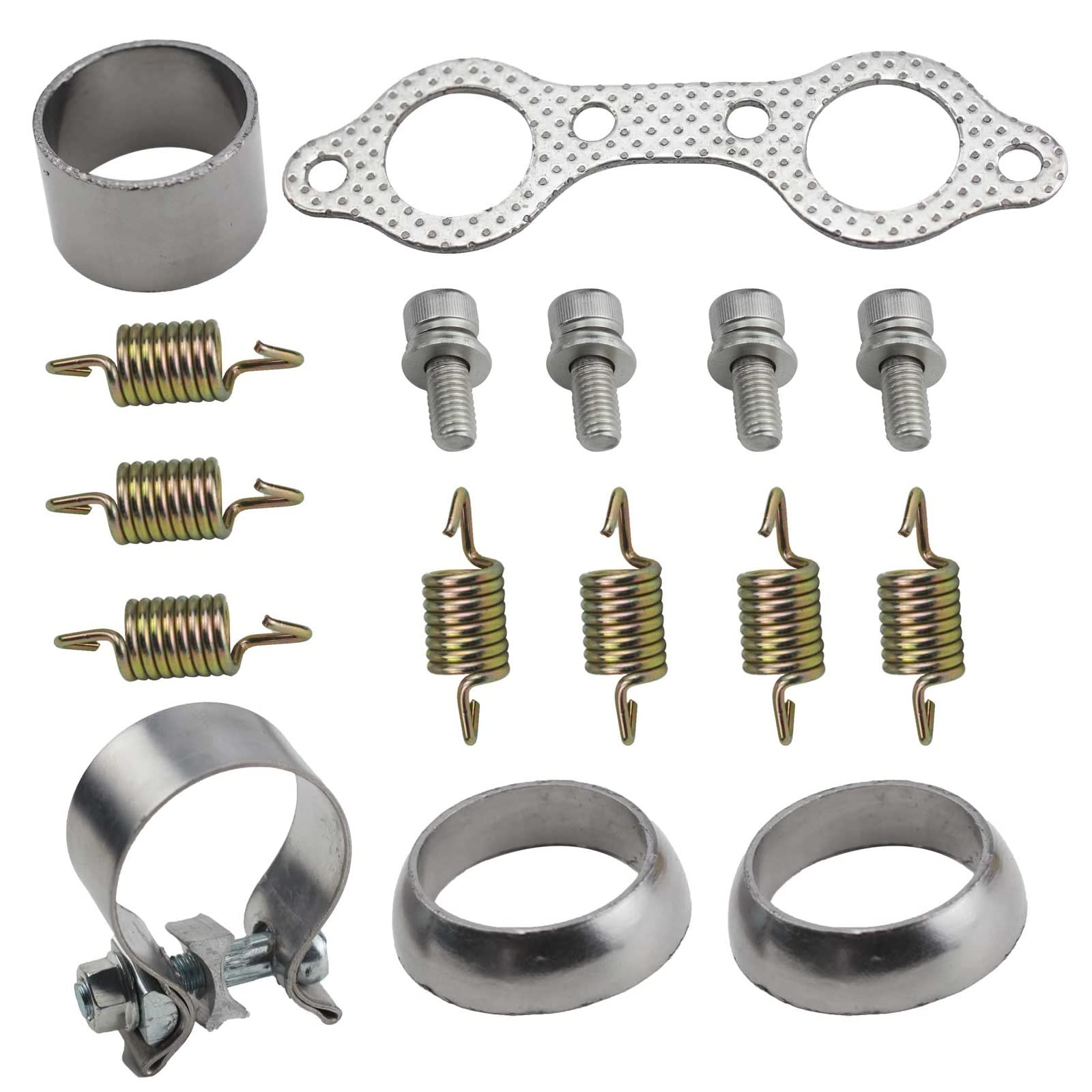 Exhaust Pipe Manifold Gasket Spring Rebuild Kit Replacement For Po-Laris Ranger Rzr 800 Efi 2008-2010 Sportsman Ranger 700 800 900 5811511 3610047 7041804 7041687 5257254