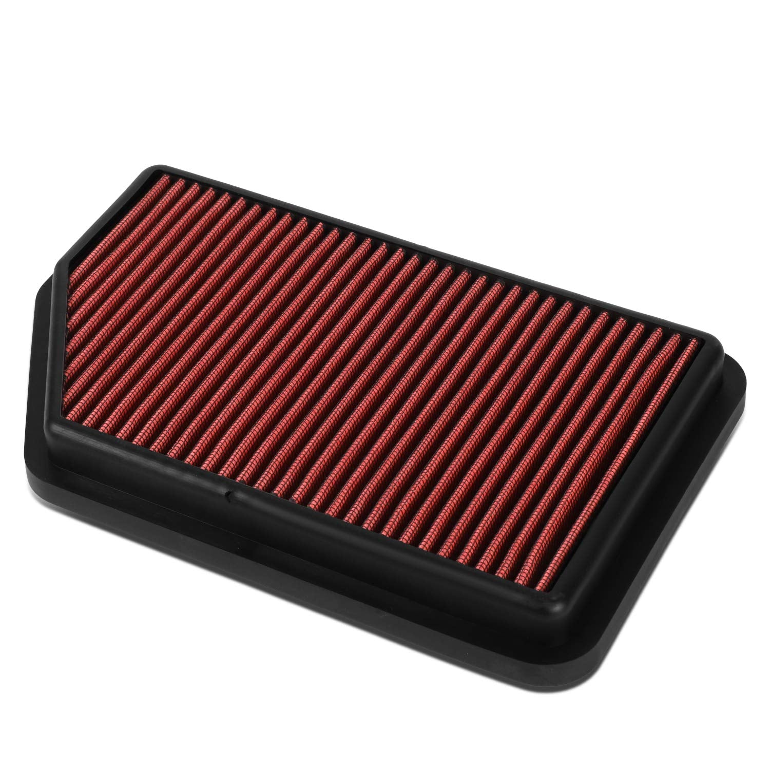Auto Dynasty [Non-Turbo Models]Washable Drop-In Air Filter Panel Compatible With Elantra Tucson Forte Rondo Sportage 1.8/2.0/2.4L 10-18, Red Cotton Gauze