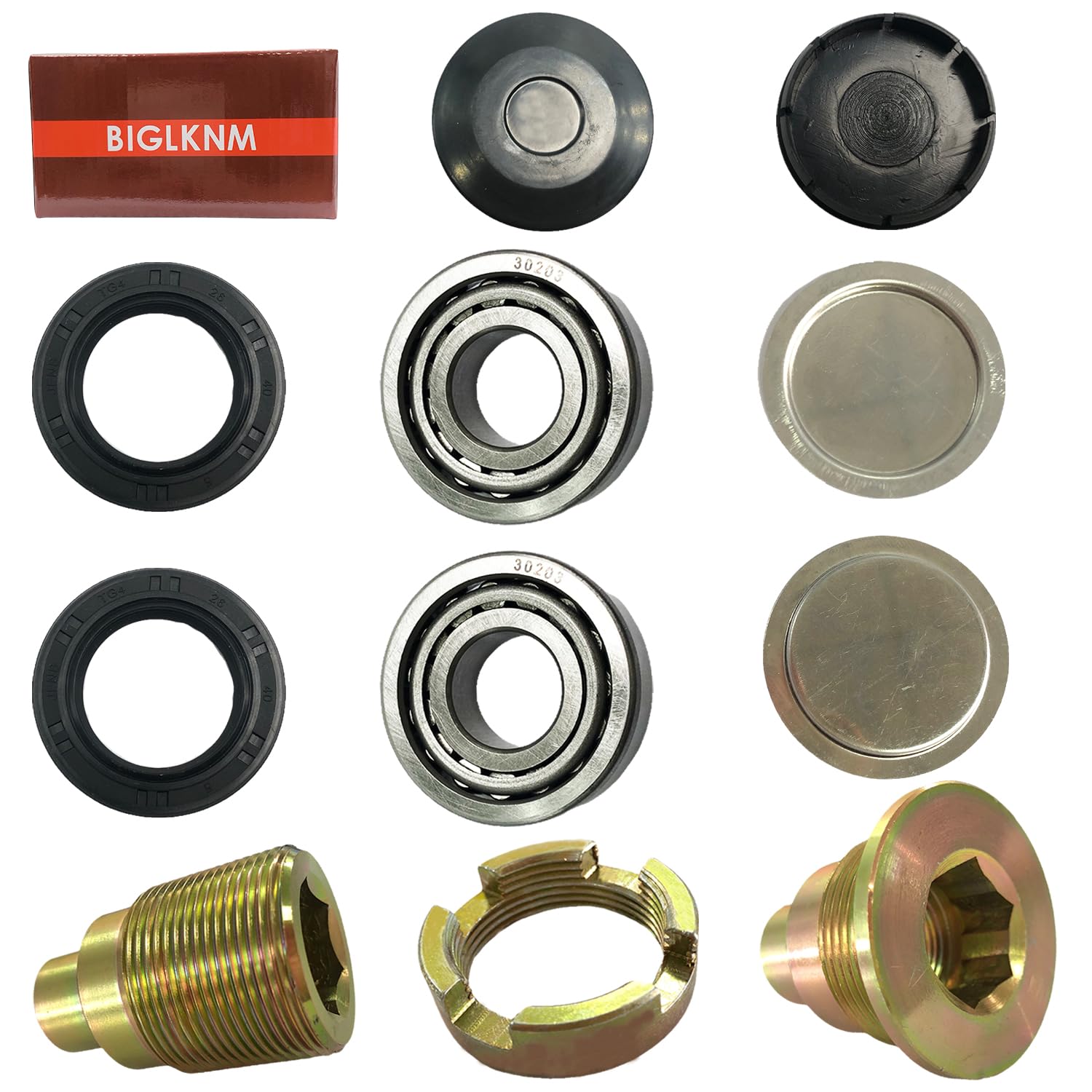 Biglknm Swingarm Bearing Seal Kits & Bolts & Lock Nuts & Cap Rebuild Kit For Recon 250 Trx250 Trx250Te Fourtrax 300 Trx300 Rancher 350 400 Foreman 300 450 500 Rubicon 500