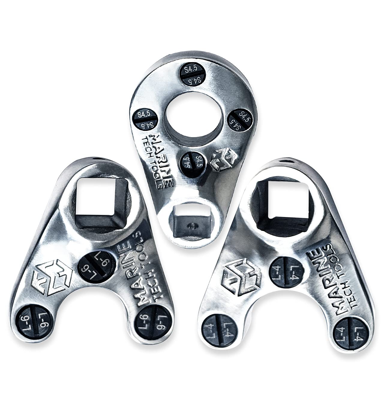 Marine Tech Tools Outboard Trim Tilt Pin Spanner Wrench Set For Suzuki, Johnson, Evinrude, Yamaha Outboard Tools, Tilt Trim Cap Removal Tools (Amt0004-38Mm, Amt0006-32Mm, Amt0009-35Mm)