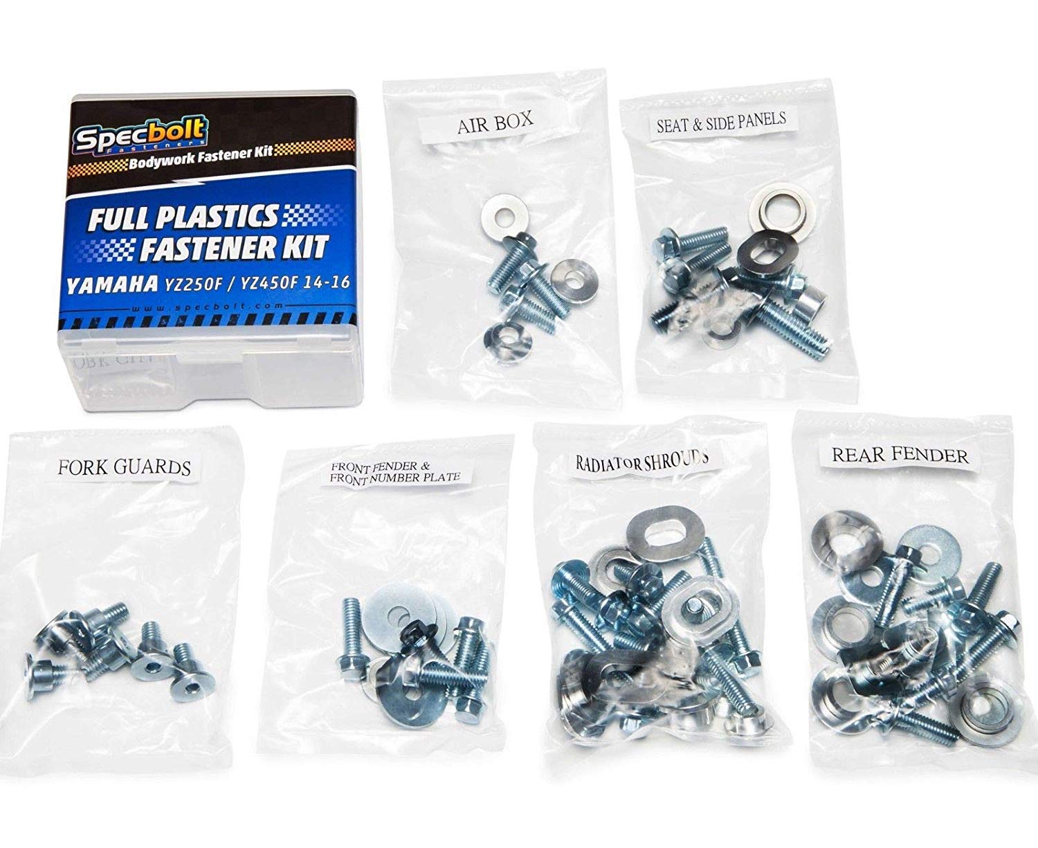 Specbolt Brand Full Plastics Fastener Kit Fits Yamaha: Yz250F / Yz450F (2014-2016) #1416