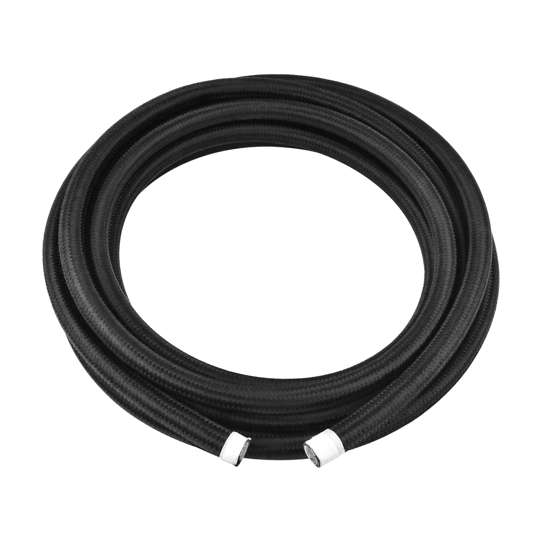 Evil Energy 6An Ptfe Fuel Hose Line E85 Nylon Braided 20Ft Black
