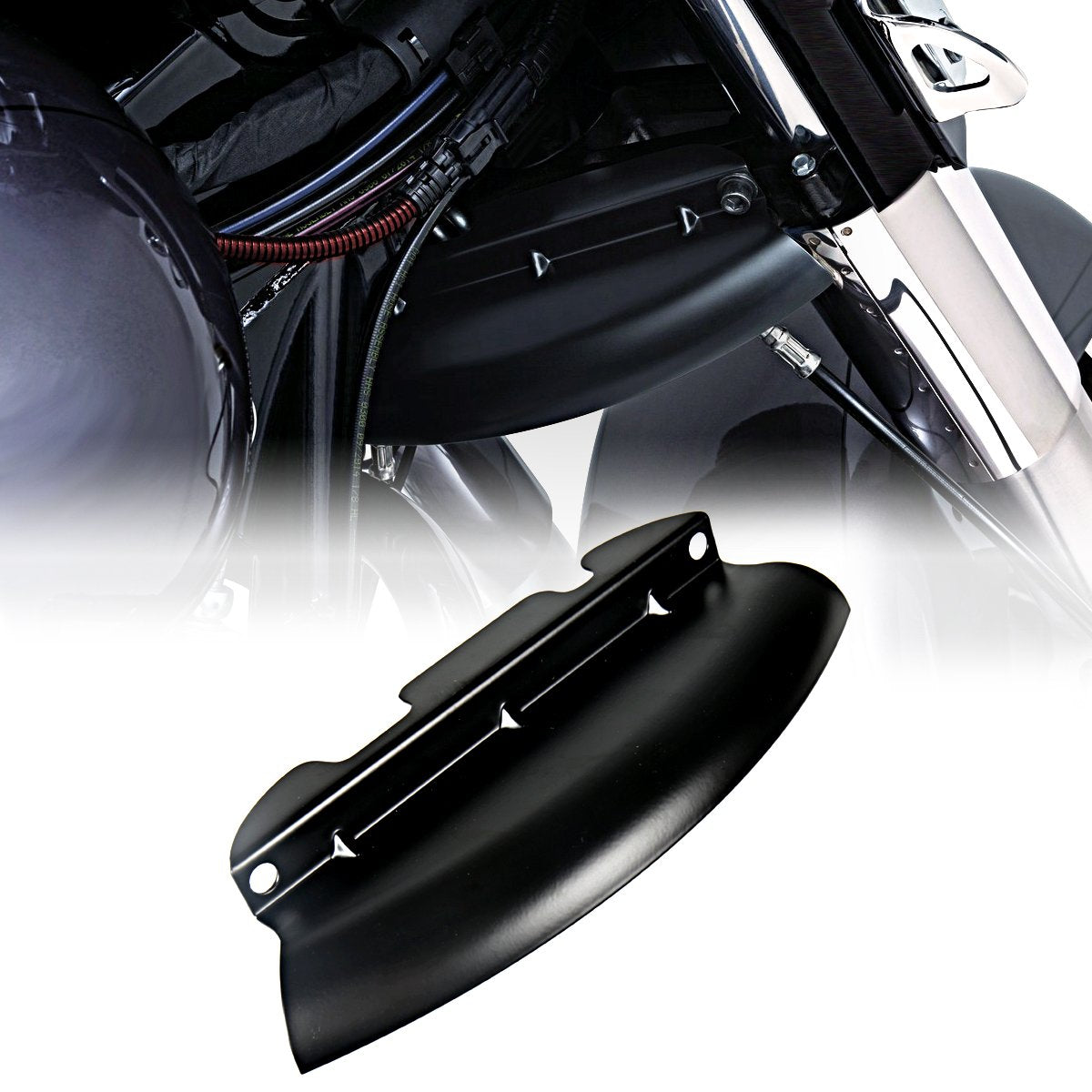 Black Lower Triple Tree Wind Deflector For Harley Touring Electra Street Glide 2014-2023 Models