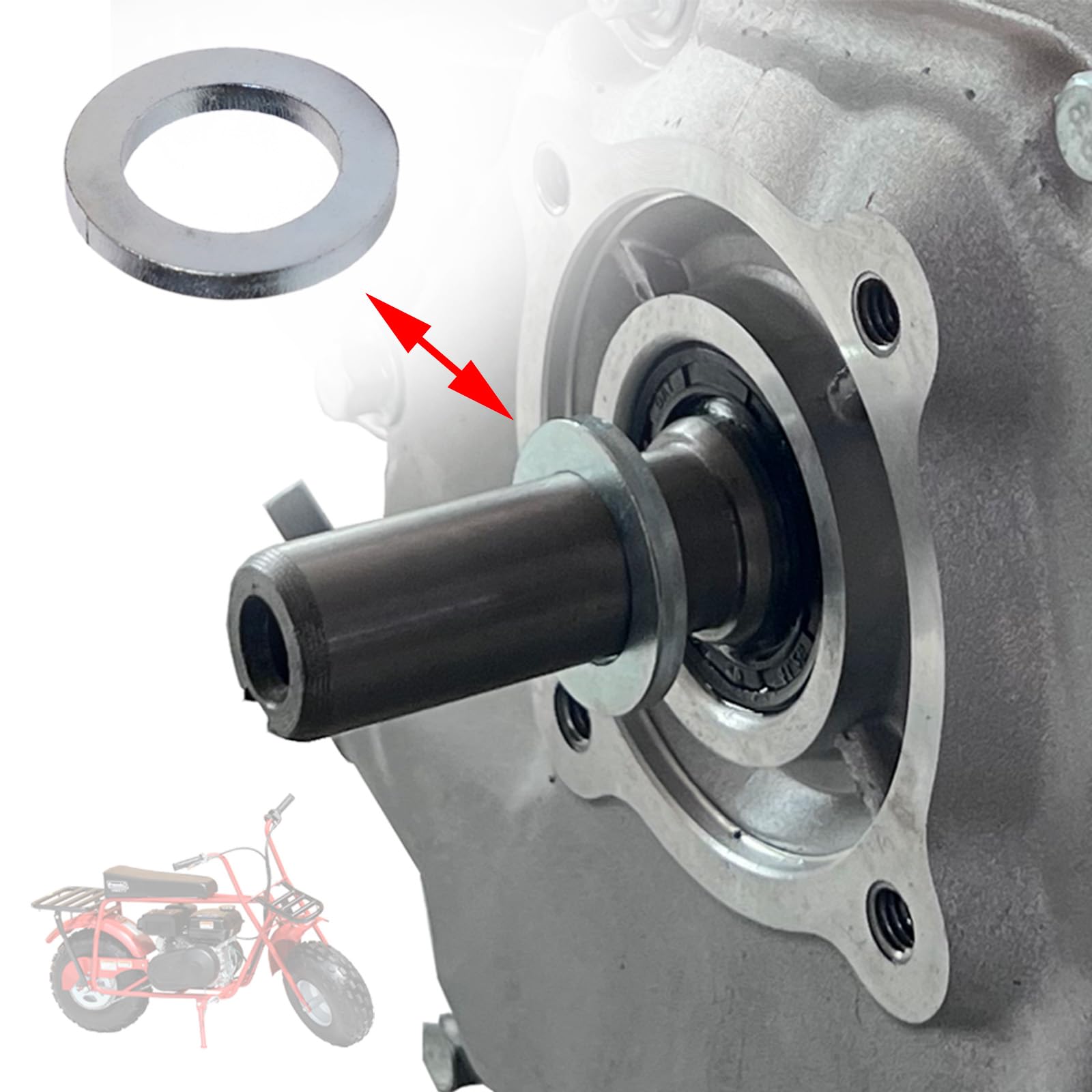 Jmchstore Clutch Spacer Shim 3/4 Shaft For Go Karts & Mini Bikes 30 Series Torque Converter Juggernaut For Coleman Ct200U Bt200X, Predator 212Cc, Baja Mb200 Doodlebug, Honda Engine Gx160 Gx200 (3)