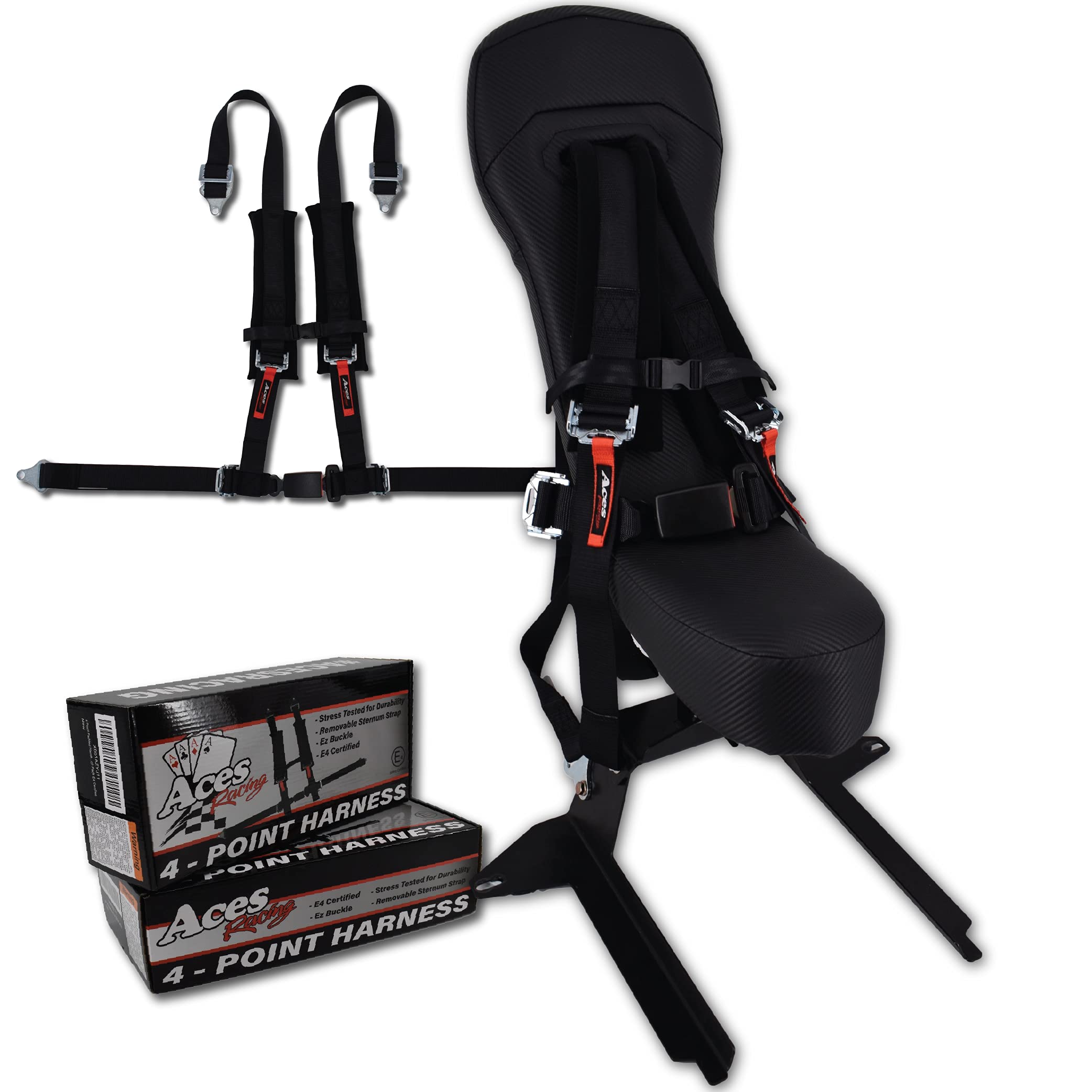 Bump Seat With Black Harness For Polaris Rzr 2014+Rzr 1000 Or Turbo Models