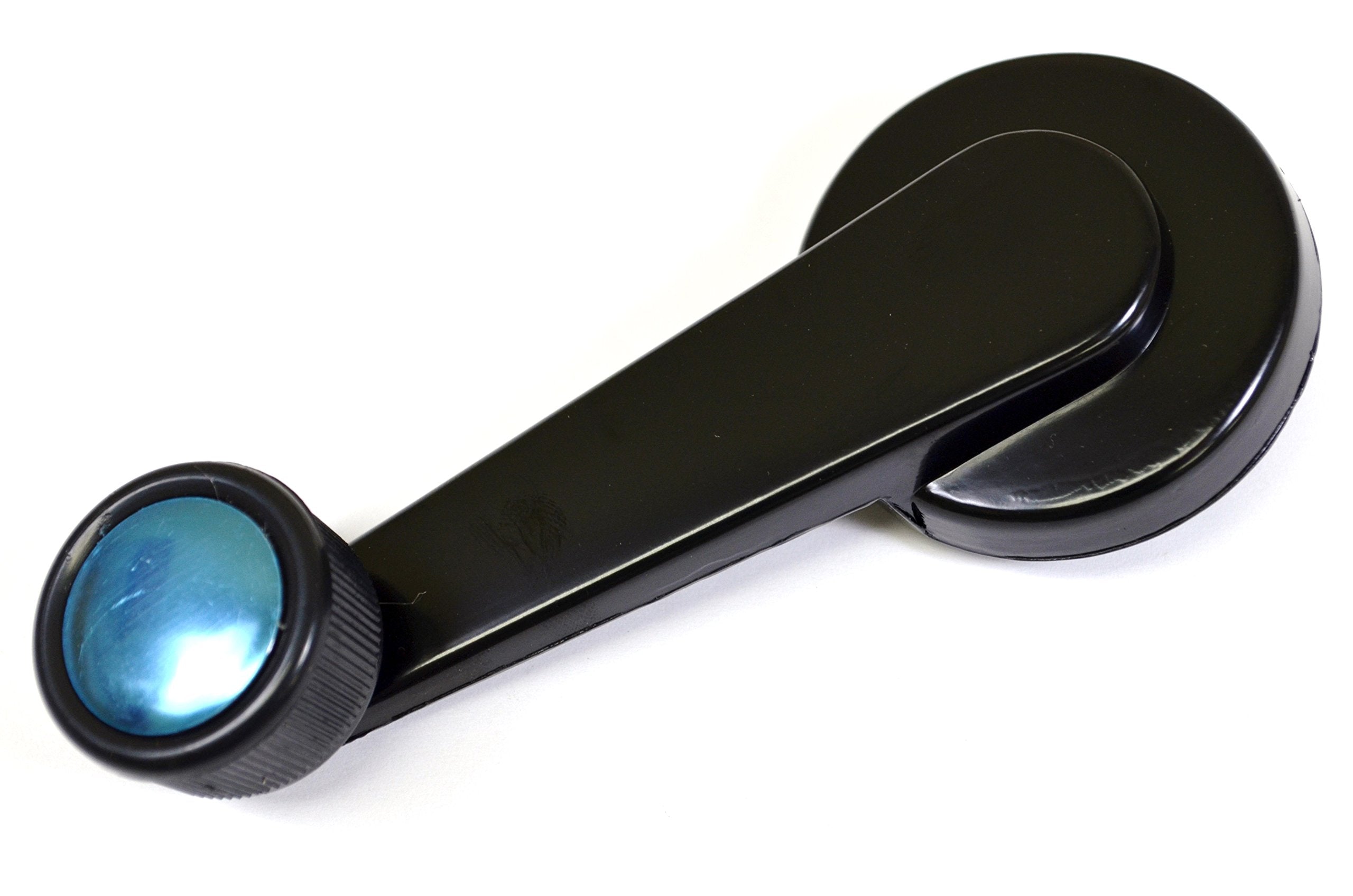Pt Auto Warehouse Gm-1100Sa - Inside Door Window Crank Handle, Black Zinc Handle With Black Knob - Left Or Right