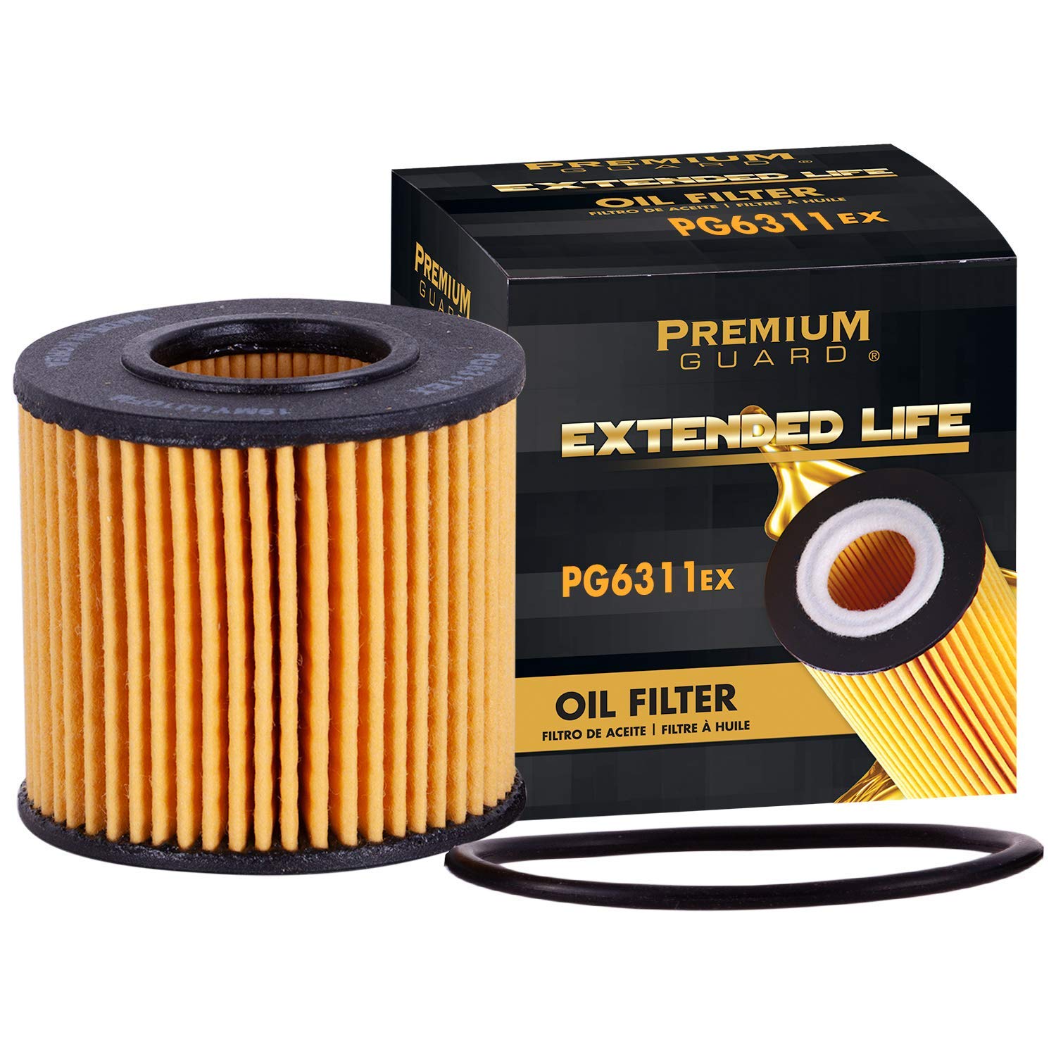 Premium Guard Oil Filter, Extended Life Premium Guard6311Ex| Fits 2009-18 Toyota Corolla, 2010-18 Prius, 2011-17 Lexus Ct200H, 2009-10 Pontiac Vibe, 2016 Scion Im