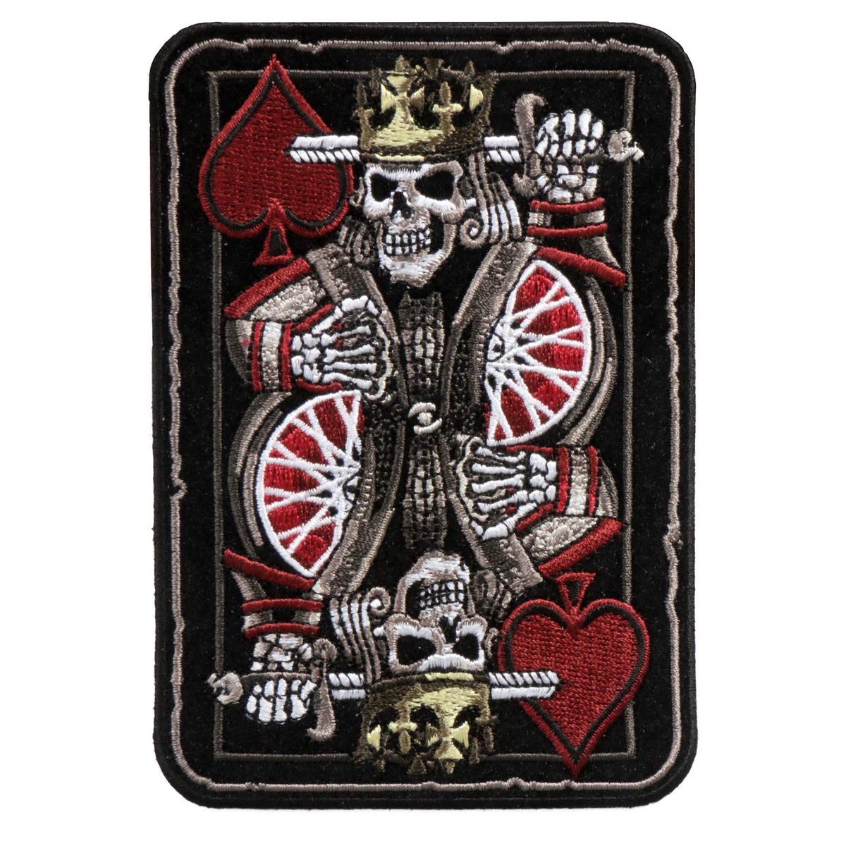 Hot Leathers Suicide King Patch (Multicolor, 3.5' Width X 4' Height)