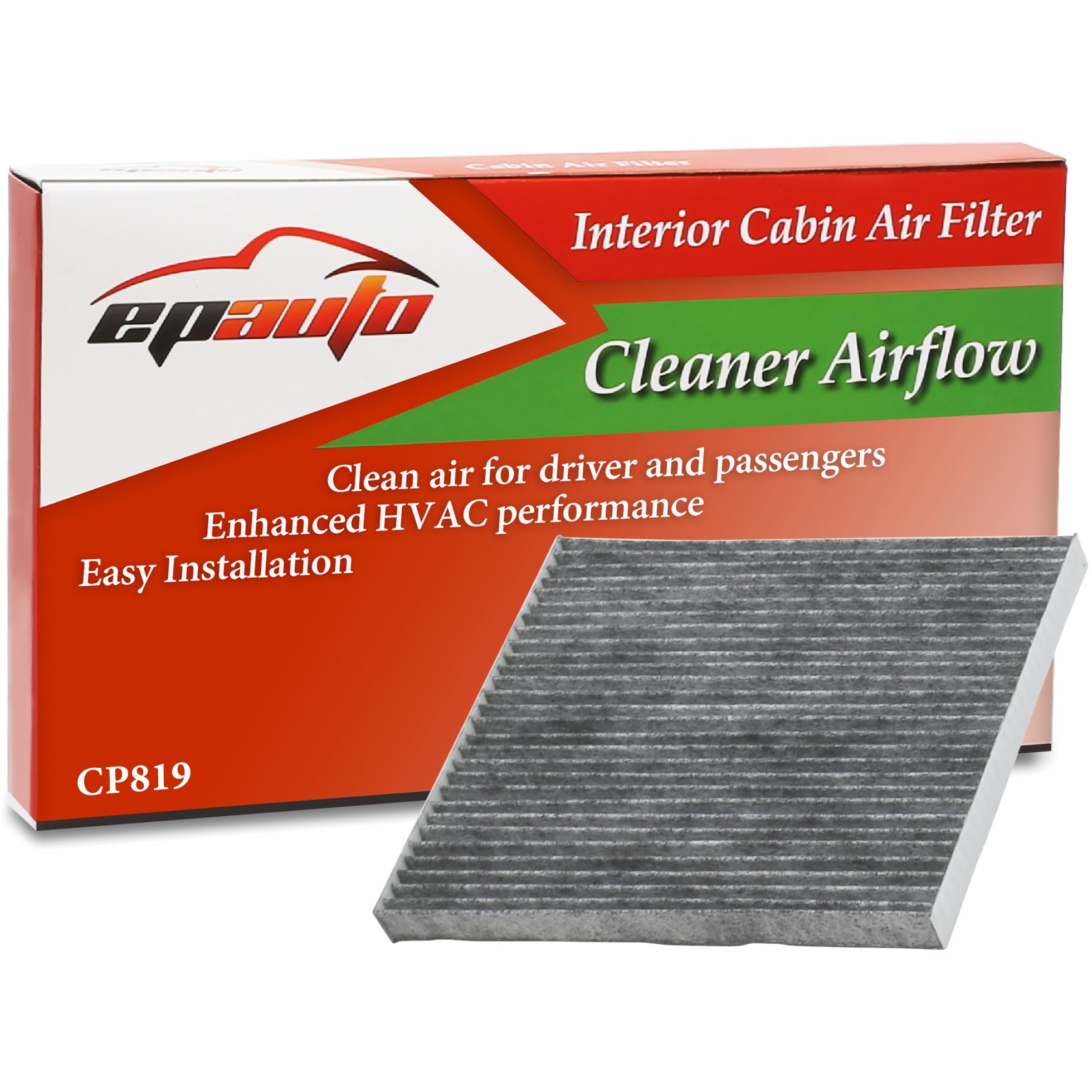 Epauto Cp819 (Cf11819) Replacement For Hyundai/Chevrolet/Gmc/Kia/Saturn Premium Cabin Air Filter Includes Activated Carbon