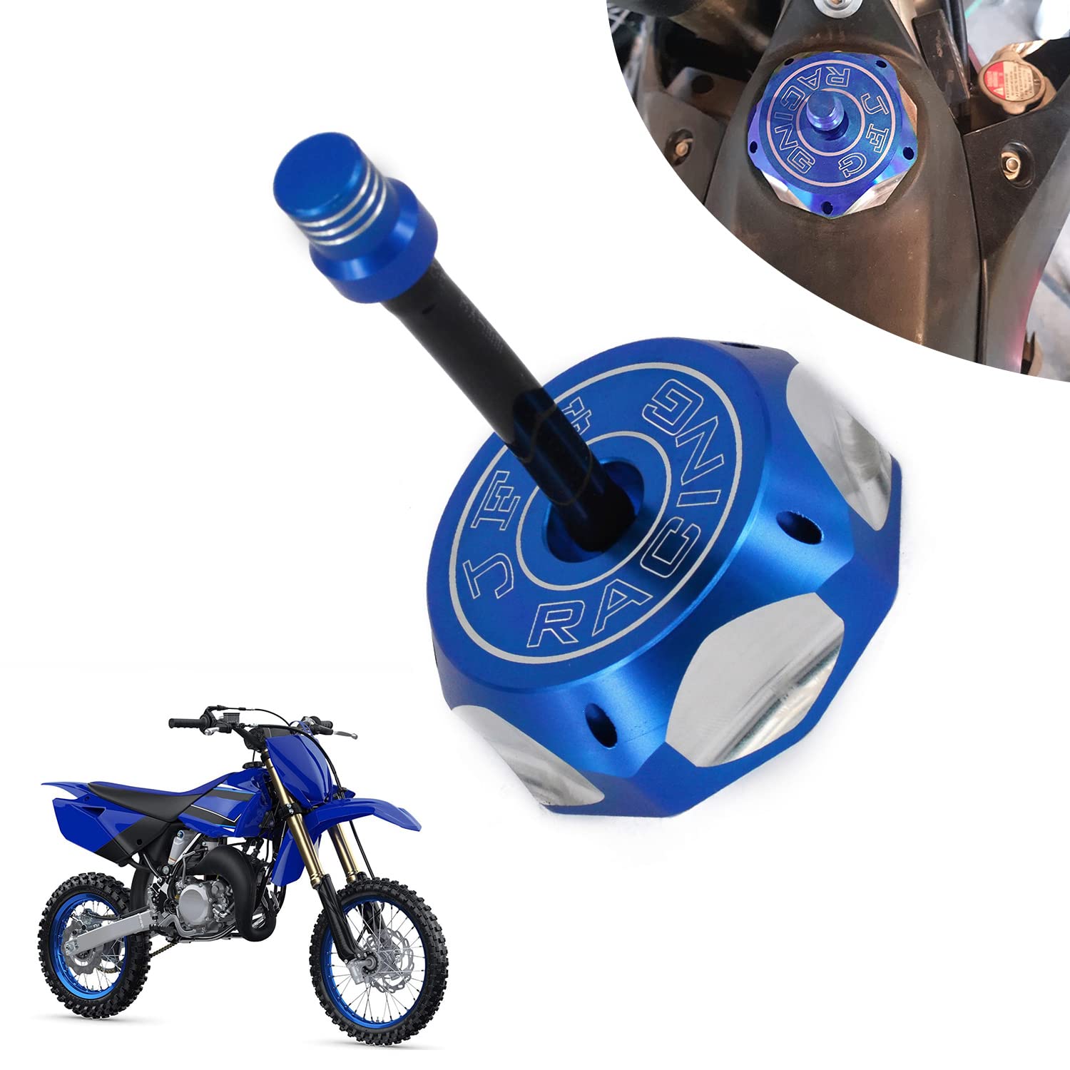 Dirt Bike Gas Cap,Motorcycle Gas Fuel Tank Cap With Breather Valve Universal Cnc For Yz Ttr 50Cc - 150Cc Crf Xr Rm Kx Klx Ssr Apollo Tao Tao Sdg Dirt Pit Bike Blue