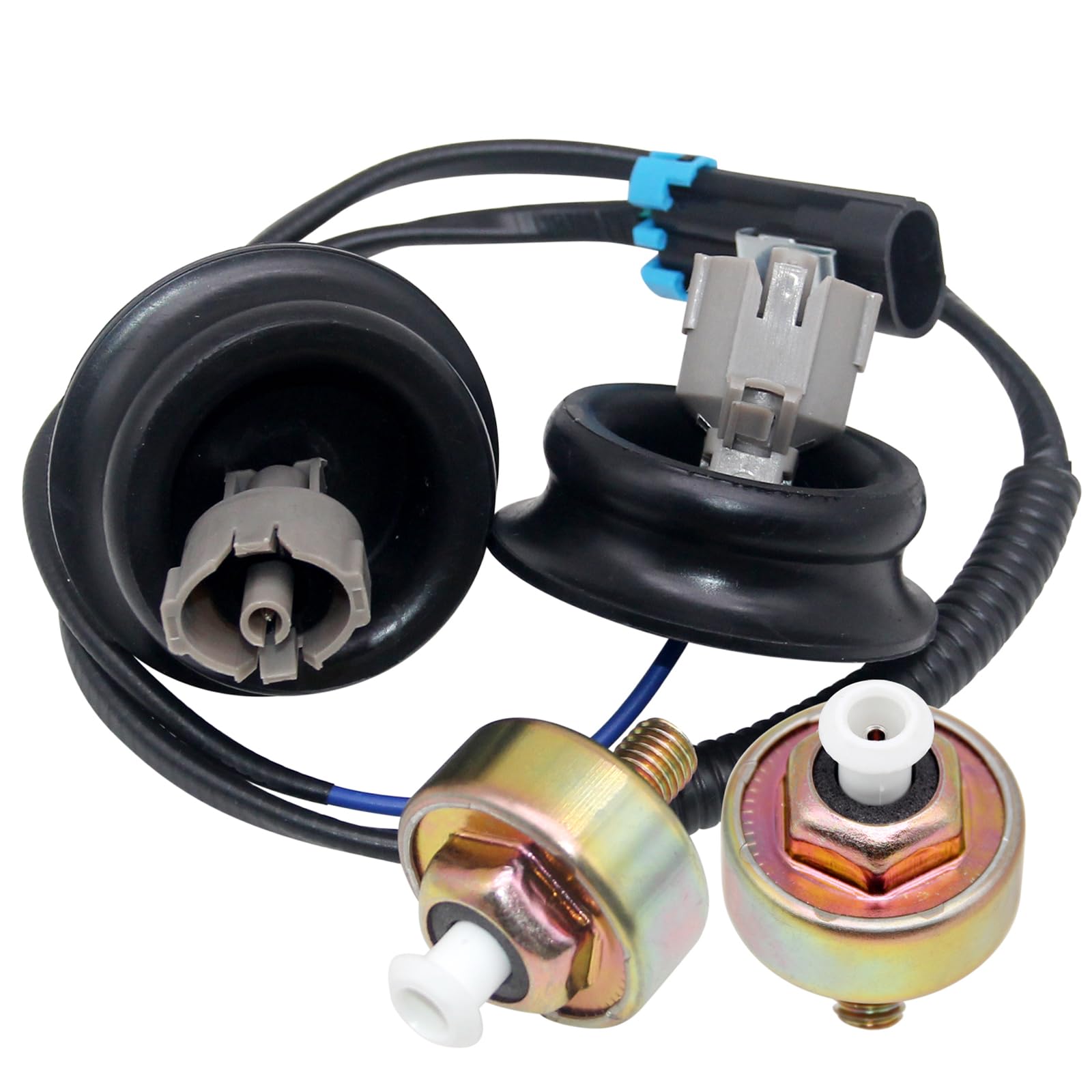 Knock Sensor Wiring Harness For Chevy Suburban Silverado Avalanche Tahoe Gmc Sierra Yukon Cadillac & More Gm Vehicles, Replace# 12601822, 917-033 Chenho (2, Knock Sensors & Harness)