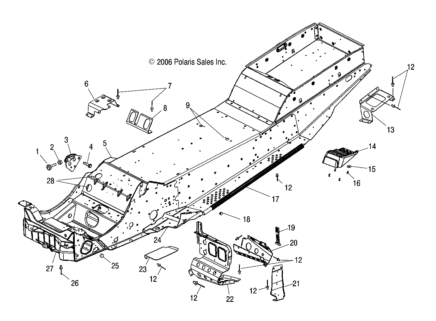 Polaris Snowmobile Mount Kit, Trailing Arm, Left, Genuine Oem Part 2202059, Qty 1