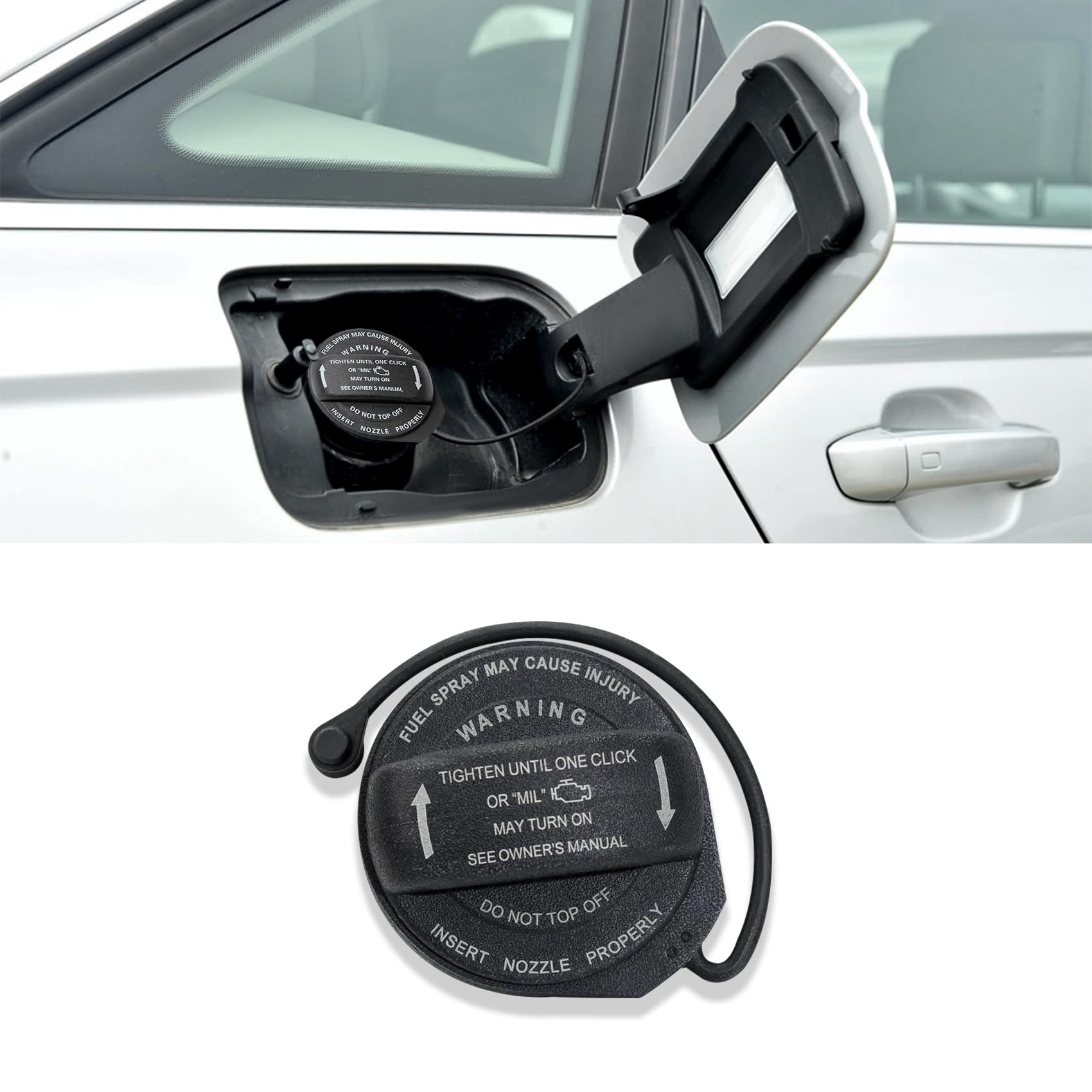 Lecctso Gas Tank Cap, Fuel Tank Caps, Automotive Replacement Fuel Tank Caps, Locking Fuel Cap, Fuel Gas Tank Cover Replaces 5C0201550T, 5Q0201550L Compatible With Vw Jetta, Gti, Golf And Audi A4, A5