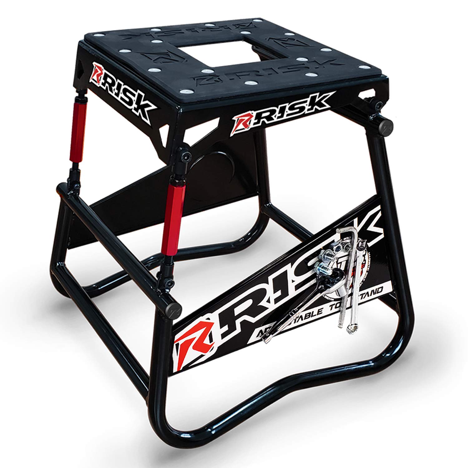Risk Racing 00381 Ats Adjustable Top Magnetic Motocross/Dirt Bike Stand 16.75' X 16' X 17'