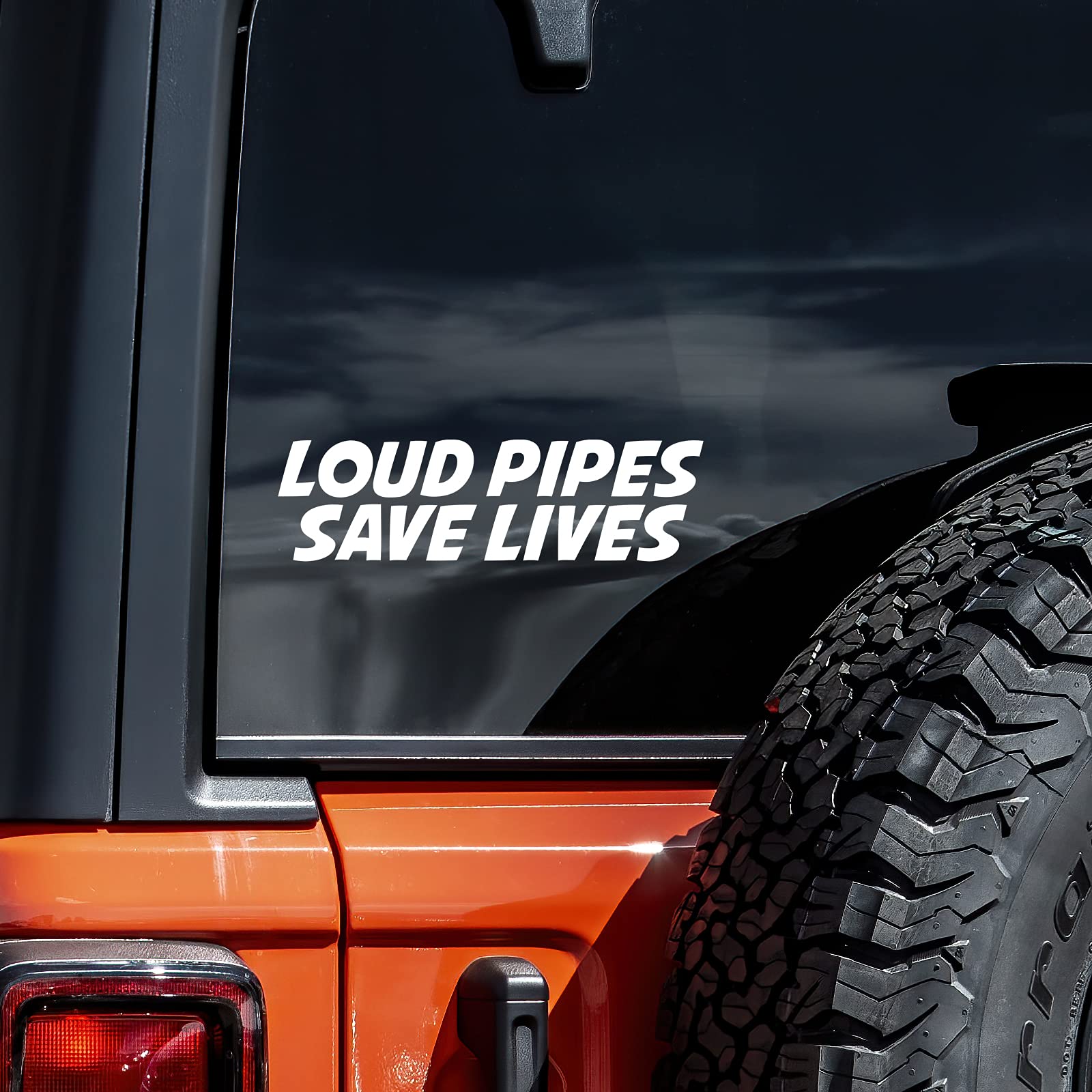 Loud Pipes Save Lives Decal Vinyl Sticker Auto Car Truck Wall Laptop | White | 5.5' X 1.5'