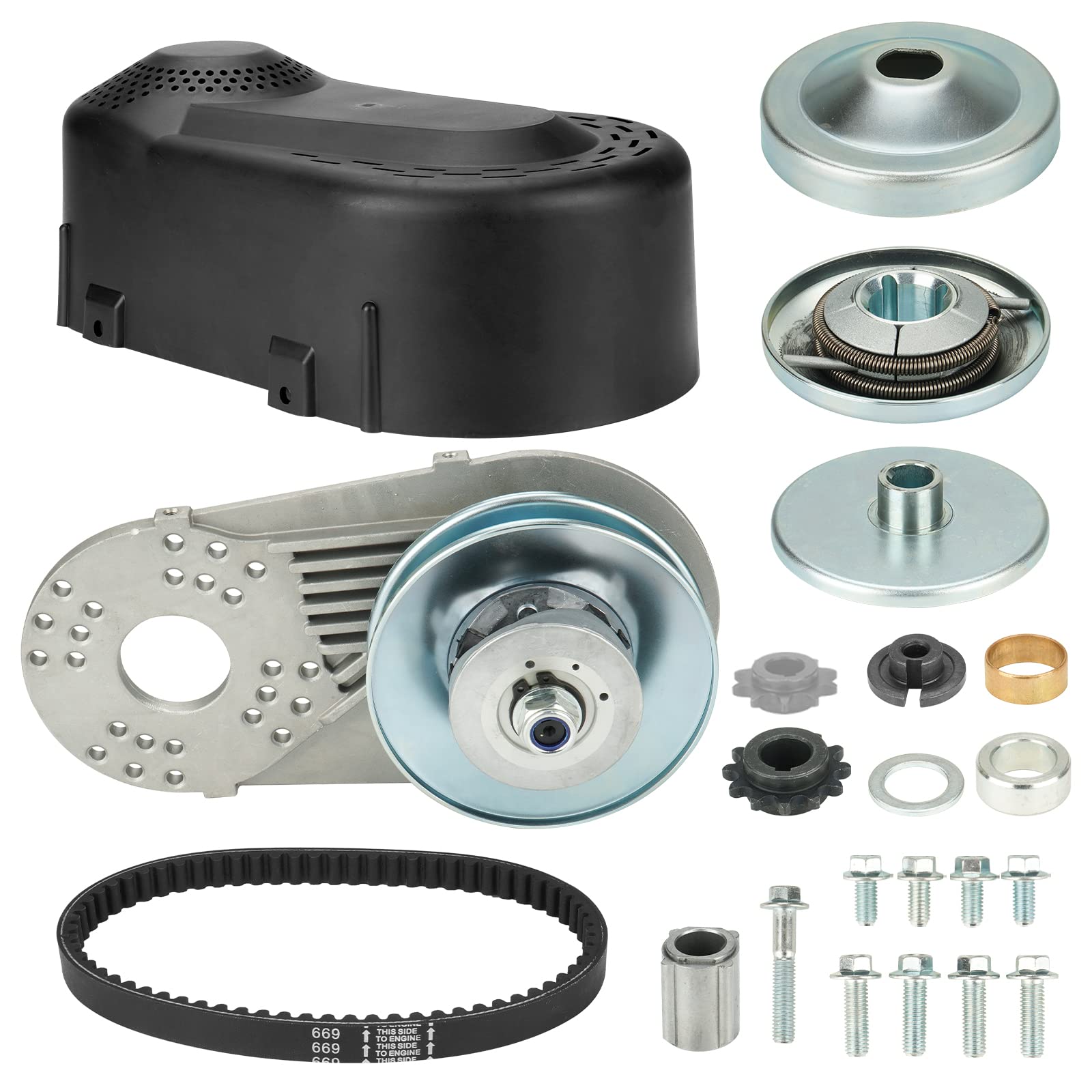 Youxmoto 30 Series Torque Converter for Predator 212CC, 3/4 Driver 10T & 12T Chain Drive Pulley for Mini Bikes & Clutches