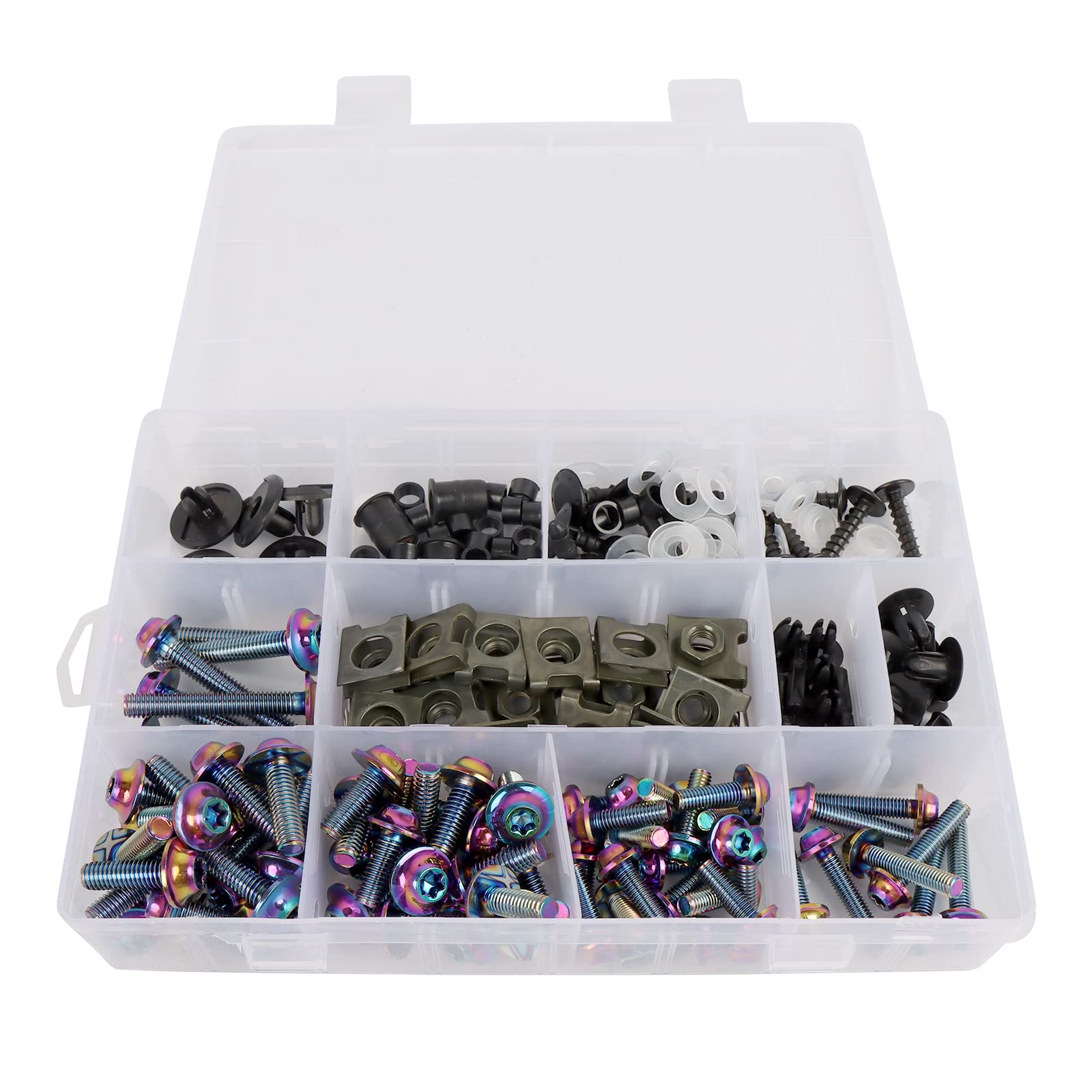 Baione Worldmotop Stainless Steel Bolt Kit Screws Fasteners Clips Compatible With Yamaha Honda Kawasaki Suzuki Bmw Fairing Bolt Kits Metric Bolts And Nuts Kit Torx Screws (Purple)