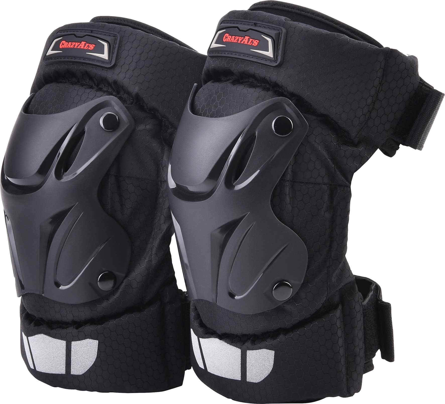 Crazy Al'S® Cak Motorcycle Motocross Racing Knee Guards Pads Braces Protective Gear Black