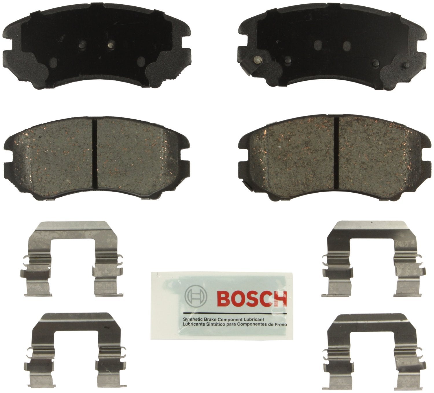 BOSCH BE924H Blue Ceramic Brake Pad Set with Hardware - Front for Hyundai, Kia Models - Azera, Elantra, Sonata, Sportage