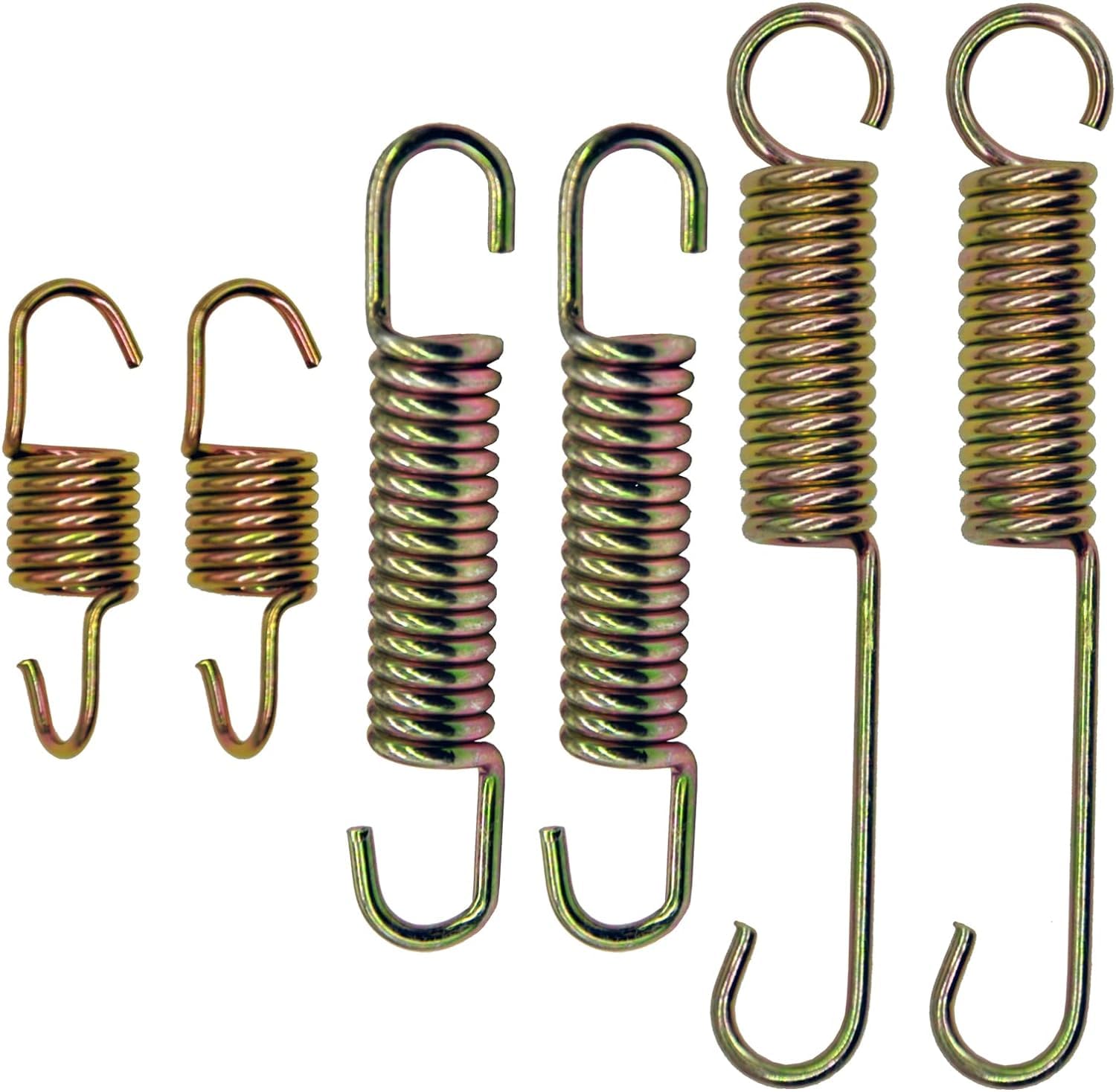 Cqspmoto Motorcycle Kickstand Spring Metal Motorcycle Kick Side Stand Spring Gold Universal Brake Pedal Return Spring Kit Steel Springs Replacement For Mini Bike, Bike, Dirt Bike, Scooters 3 Pcs