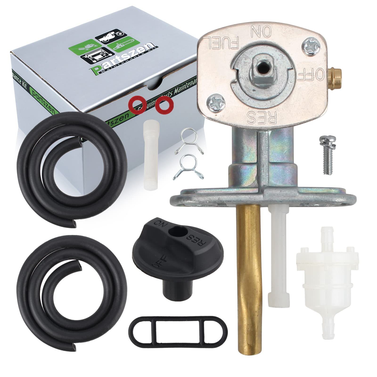 Partszen Fuel Valve On Off Reserve Petcock For Arctic Cat 250 300 400 500 Atv With Fuel Line