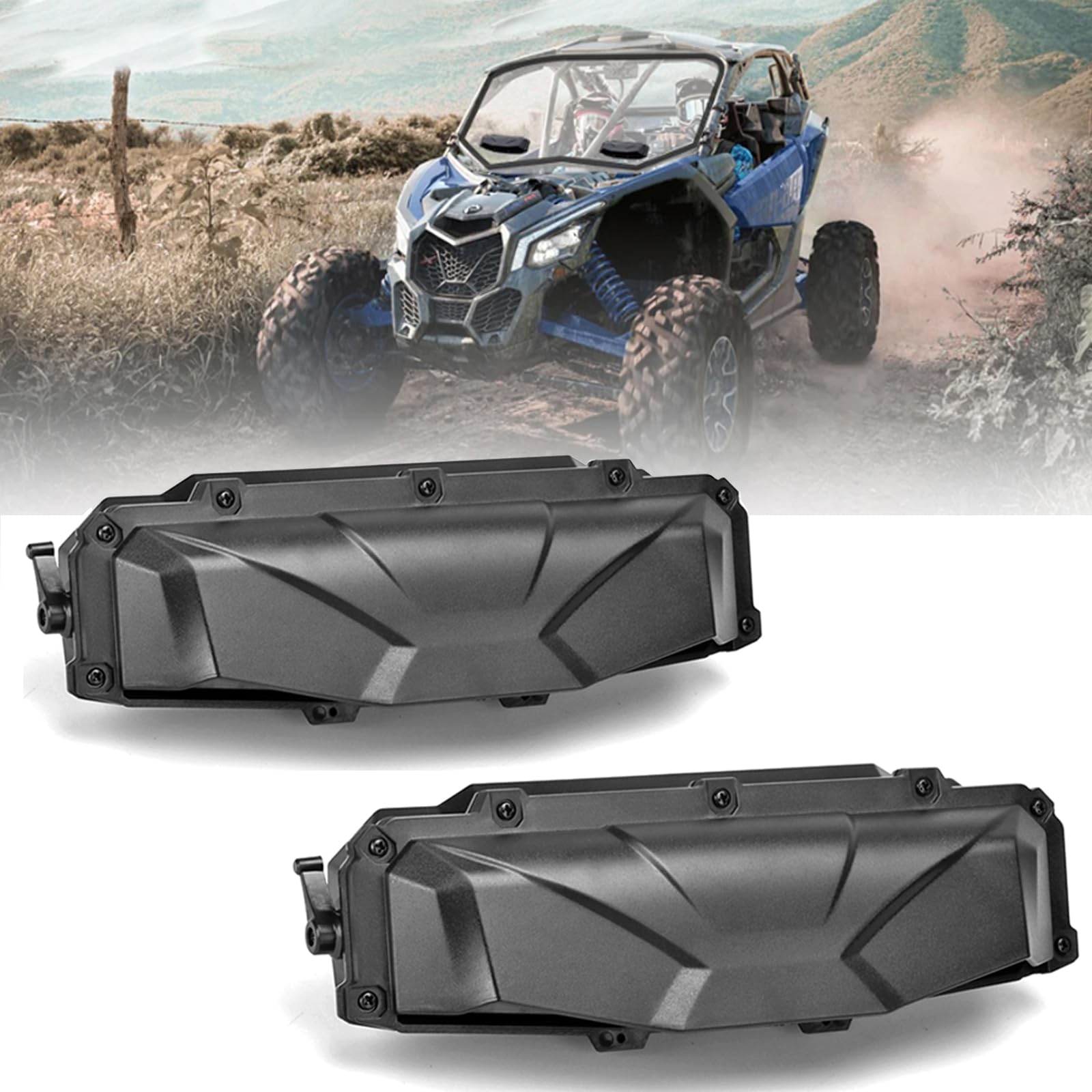 Running Panther Utv Windshield Vent Self Install Kit, 2Pcs Windscreen Ventilation Defrost Defog Accessories For Hard Coated Polycarbonate Windshields, Compatible With Can Am Maverick X3
