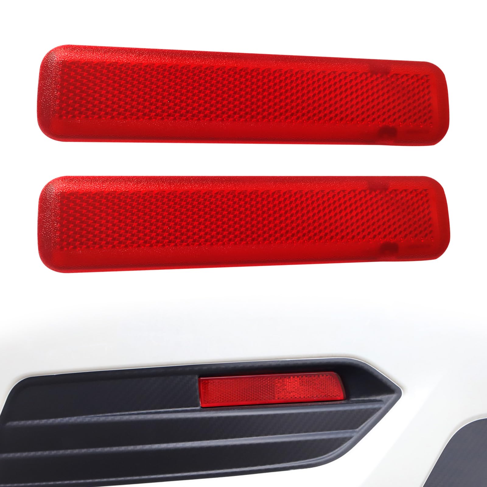 15183155 Car Red Warning Safety Reflector Strips Rear Left Driver And Right Passenger Side Door Reflector Panel Compatible With Chevrolet Gmc (1 Pair)