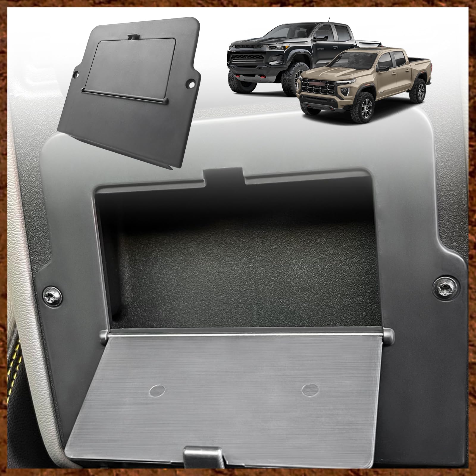 Muslogy For 2023 2024 2025 Colorado & Canyon Center Console Hidden Storage Insert Secret Compartment Center Console Organizer Compatible With Chevy Colorado/Gmc Canyon 2025 2024 2023