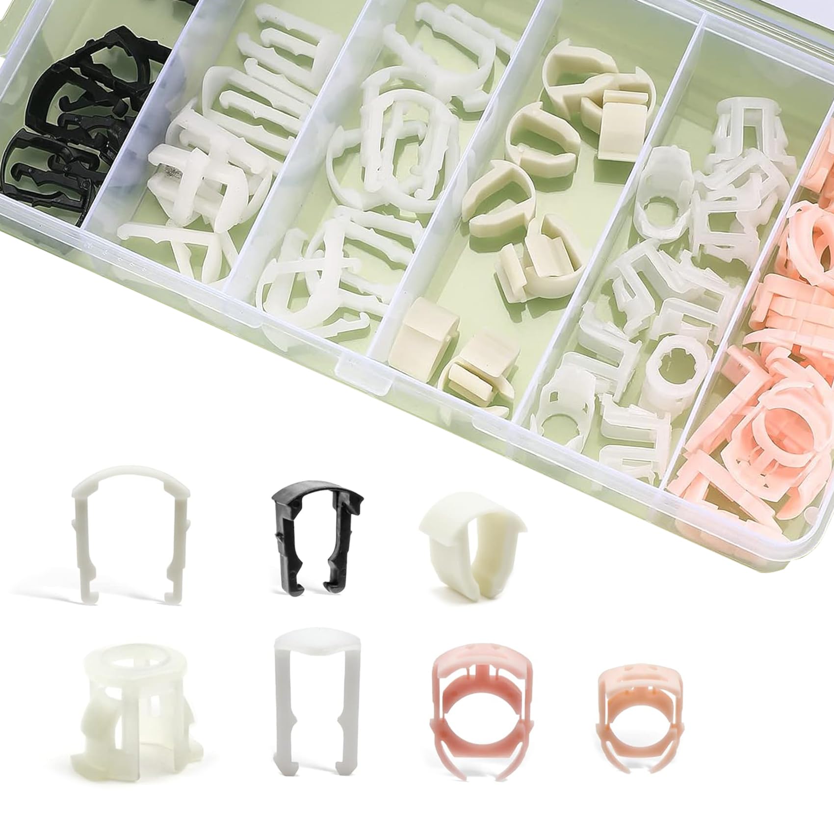 Fuel Line Clips, Auto Clips Replacement Kit, Transmission Line Clips, Fuel Line Retaining Clip Box, Refrigerant Line Clip, 3/8 & 5/16 Fuel Line Retaining Clip Assortment Kit Compatible With F-O-R-D Gm