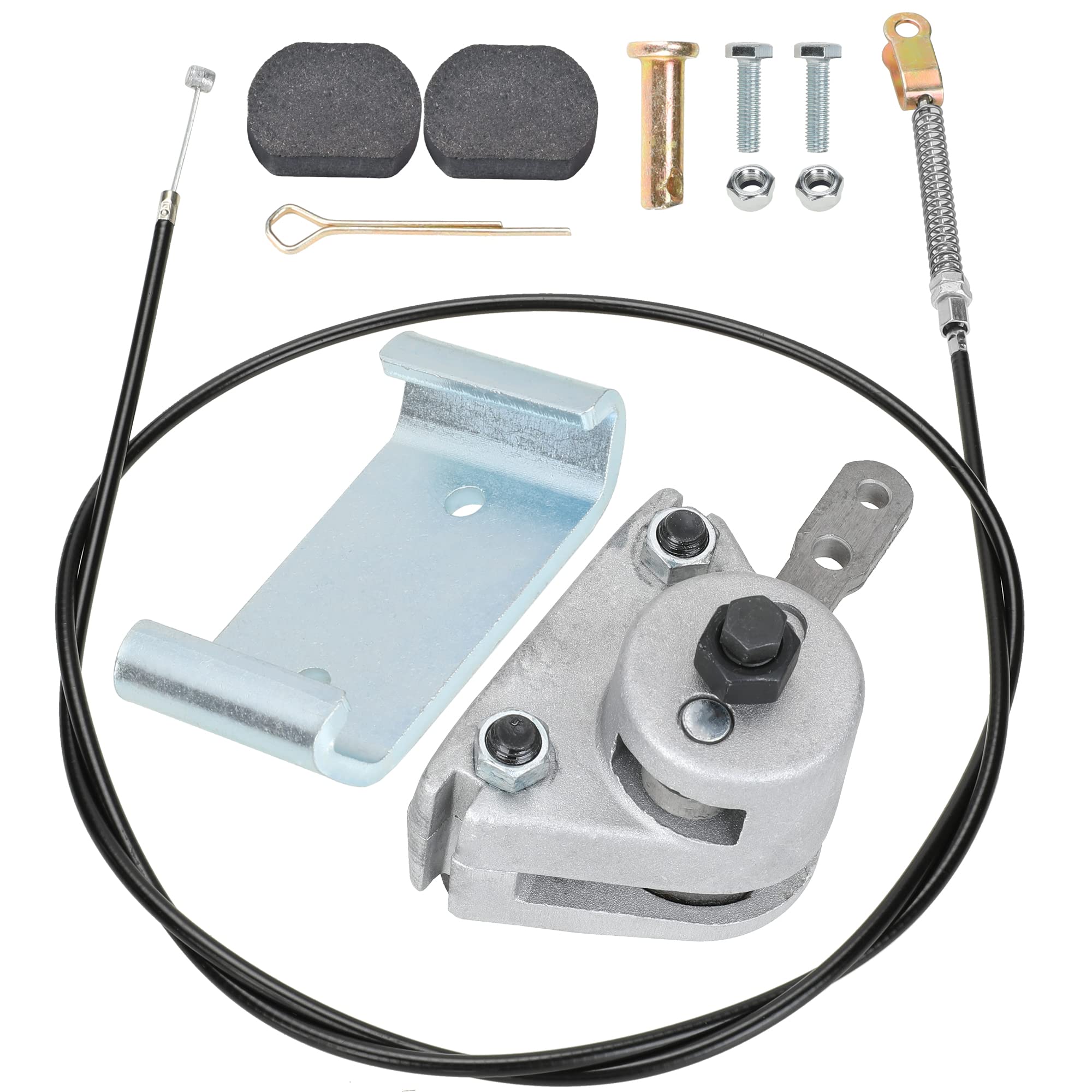 Grehua Upgrade Go Kart Mechanical Brake Caliper And Bracket 56' Brake Cable With Pads For Predator 212Cc 196Cc 6.5Hp Gx160 Manco 9598 9597 Yerf-Dog Asw Bristers Airheart Mb-1 Carter Drift Trike Rotor