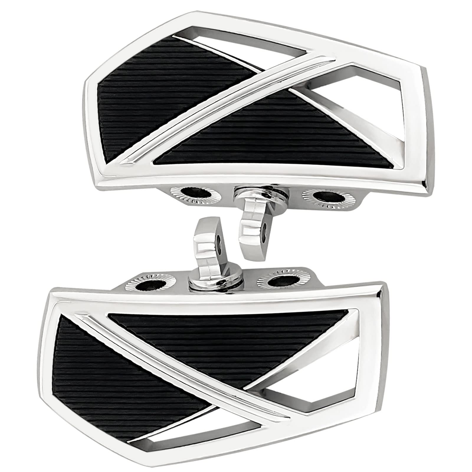 Fatecim Motorcycle Foot Pegs Pedals Rests Highway Mini Boards Driver Passenger Mini Floorboards Male Mount For Harley Dyna Fat Bob Touring Road Glide Street Glide Sportster 883 Fat Boy Chrome