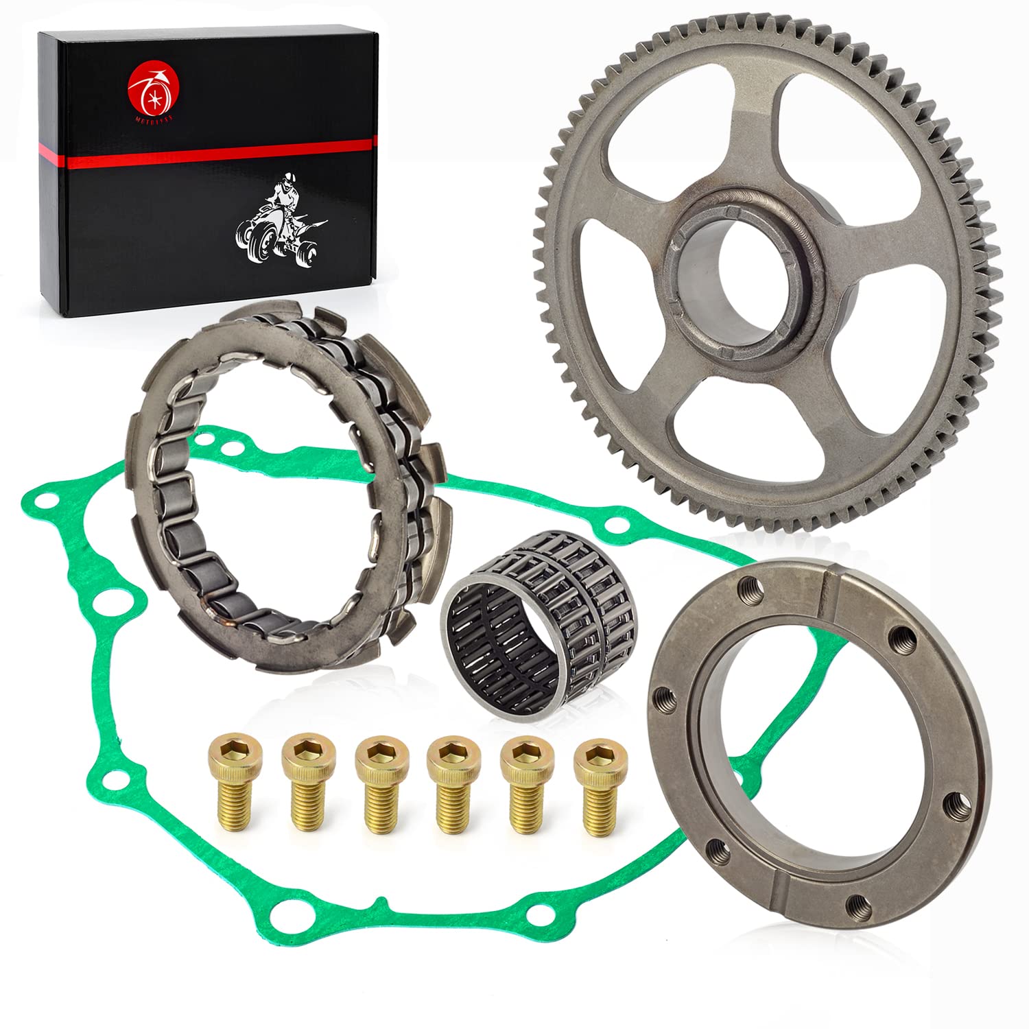 Starter Clutch One Way Bearing And Gear Idler Kit & Gasket For Honda 1999-2014 Trx400Ex Sportrax 400 2X4 Trx400X