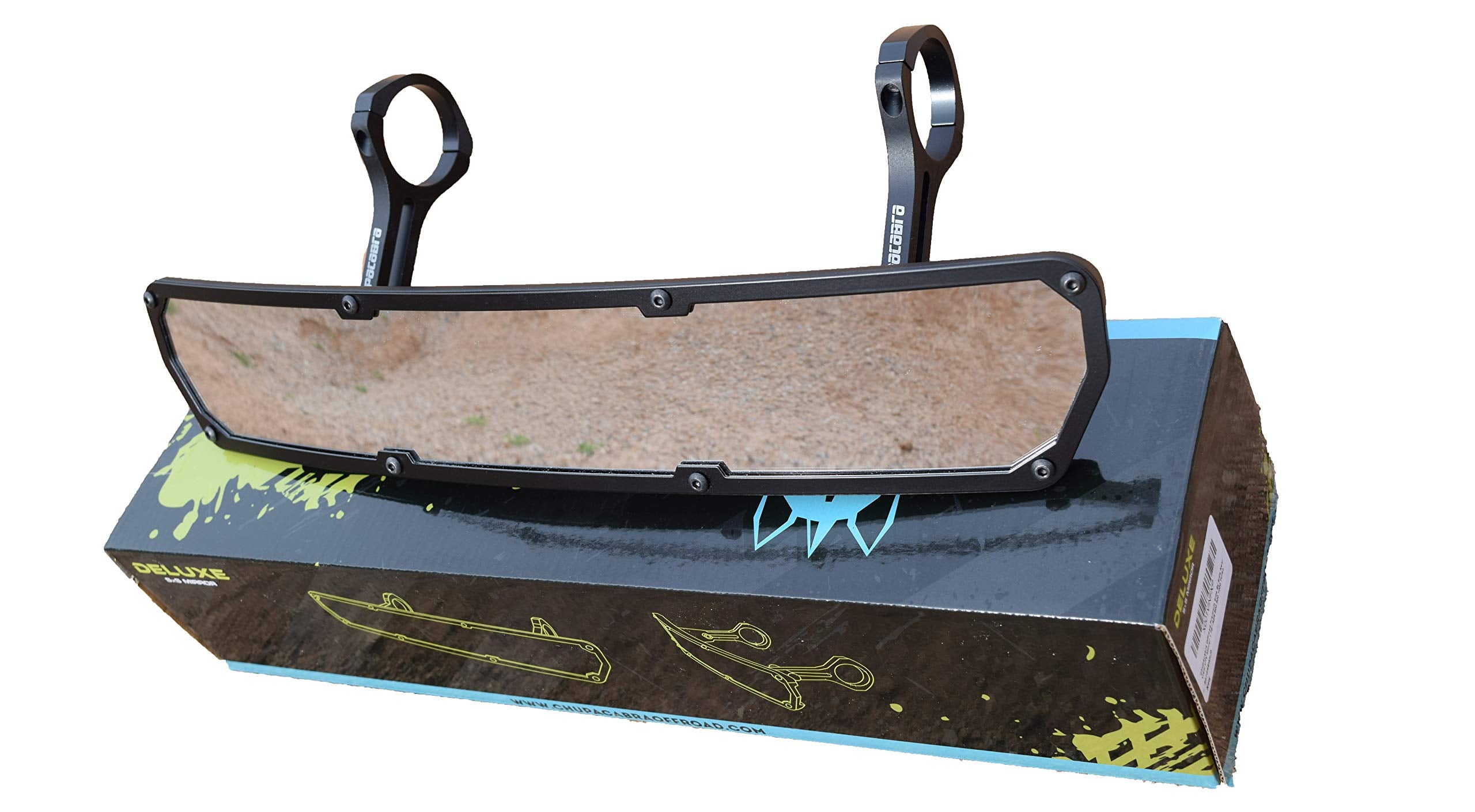 Chupacabra Offroad Deluxe Side By Side Rear View Utv Mirror - 1.75' Rzr 800 900 1000 Turbo - Tool Free Convex Low Profile Utv Rear View Mirror For Optimal Visibility In Tough Terrain