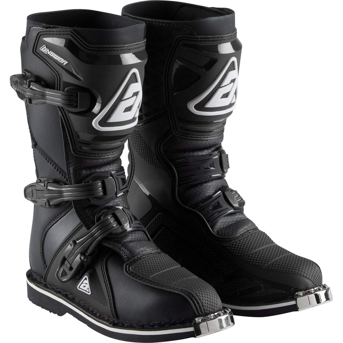 Answer Racing 445224 Powersports Motocross Protection Gear: Ar1 Boots, Black, Size Youth 6, 1 Pair
