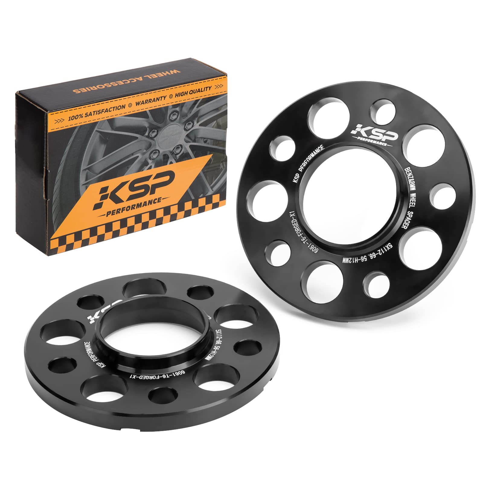 Ksp 5X112Mm Wheel Spacers,12Mm 66.56Mm Hubcentric Bore Forged Tuning Spacer For Most Vehicle, Newer A4 S4 A5 S5 A6 S6 A7 S7 A8 Quattro, 2019+ (G-Chassis),2Pcs