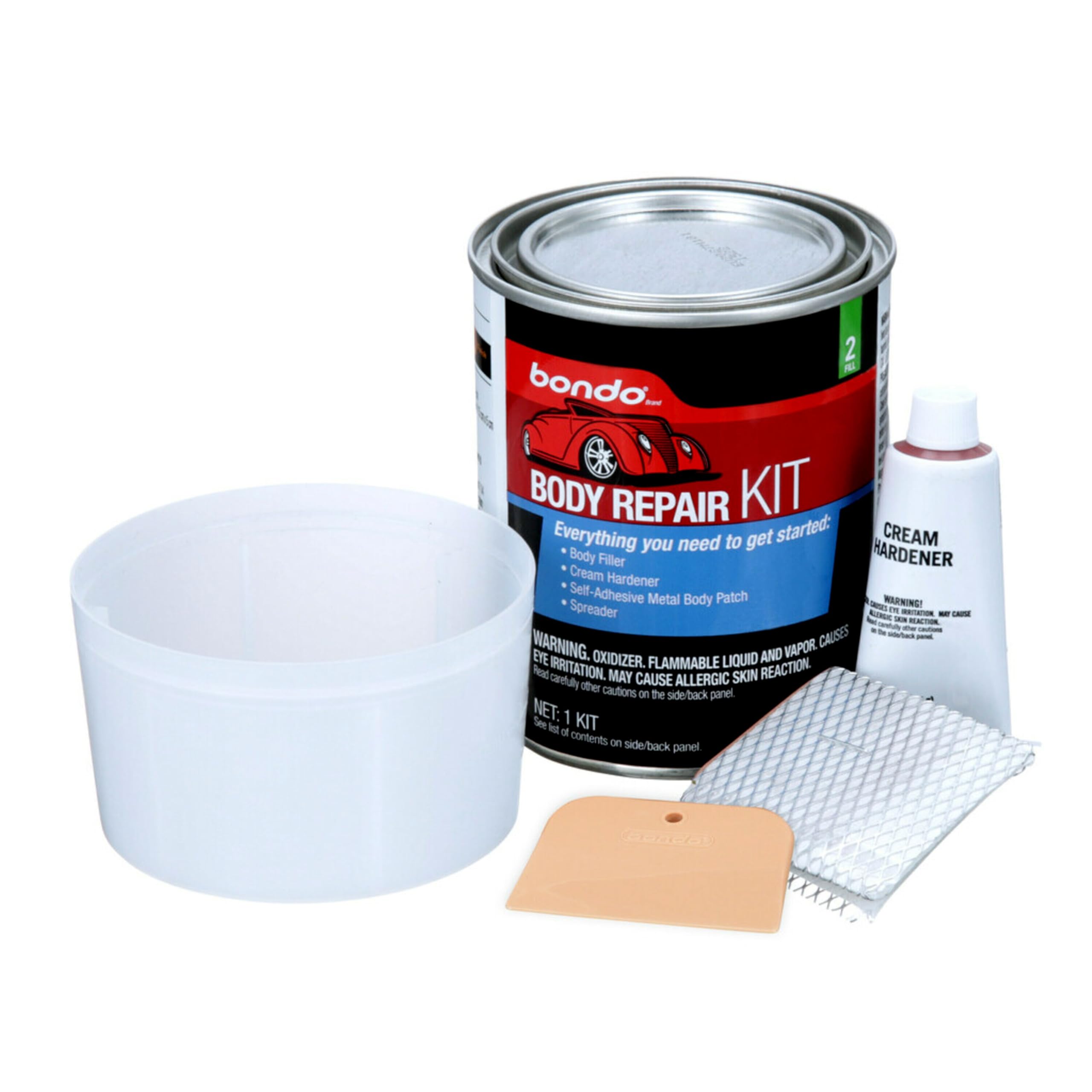 Bondo Body Repair Kit, Original Formula For Fast, Easy Repair & Restoration Of Your Vehicle, 00310, Filler 14 Oz And Hardener: 0.5 Oz, 1 Kit