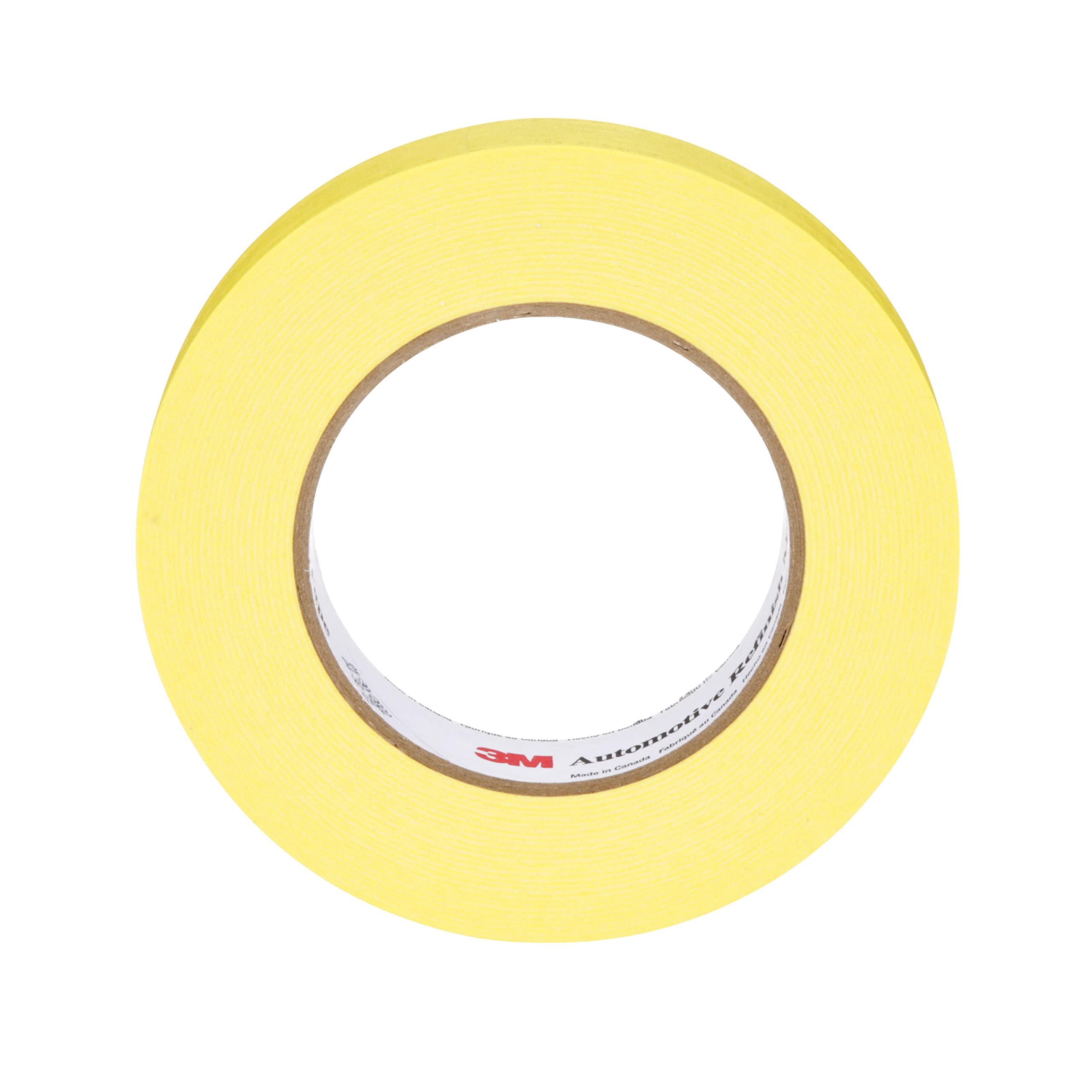 3M Automotive Refinish Masking Tape 06653, 388N, Yellow Color, Water Resistant, Multi-Purpose, 24 Mm X 55 M