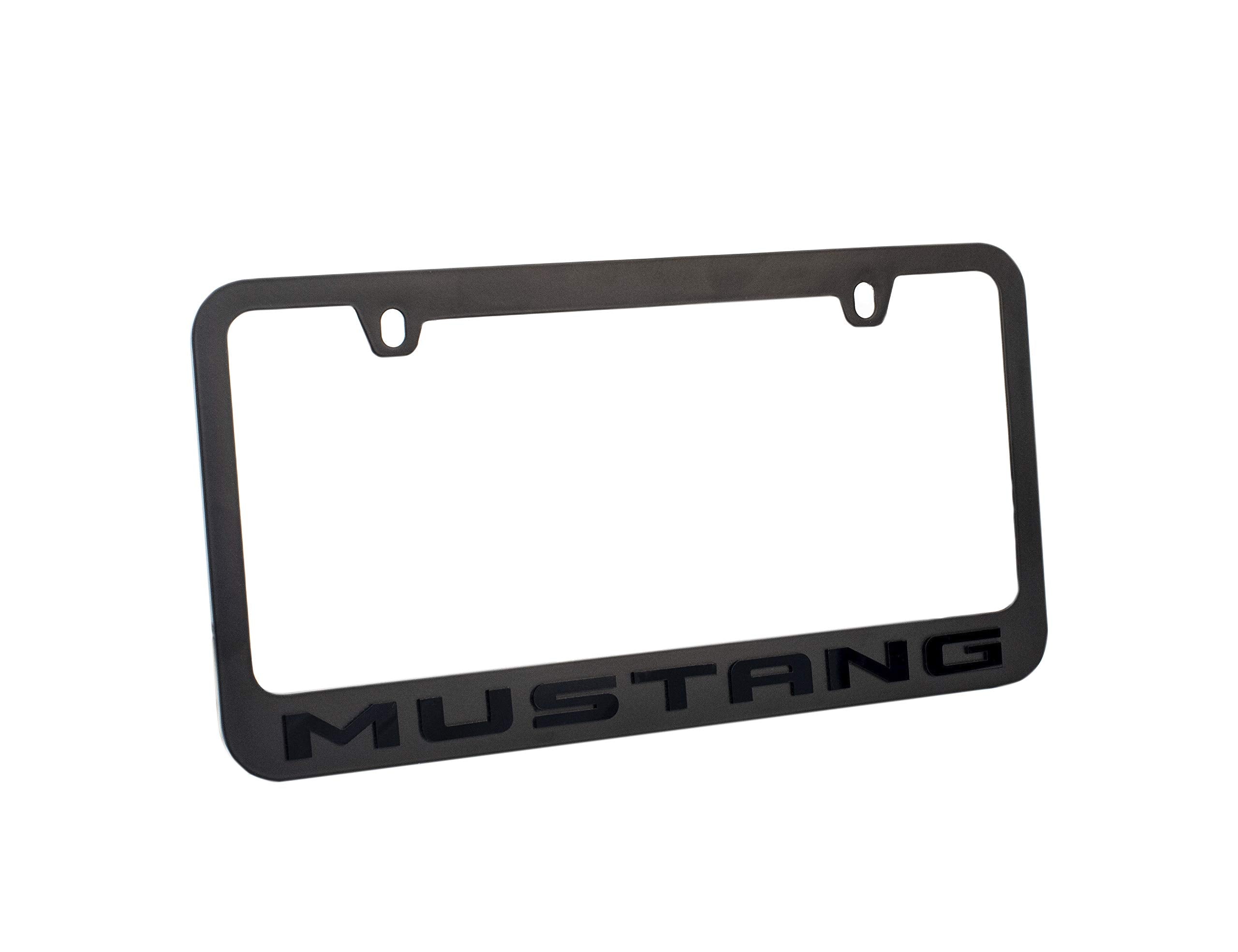 Ford Mustang Stealth Blackout License Plate Frame (Black With Black)