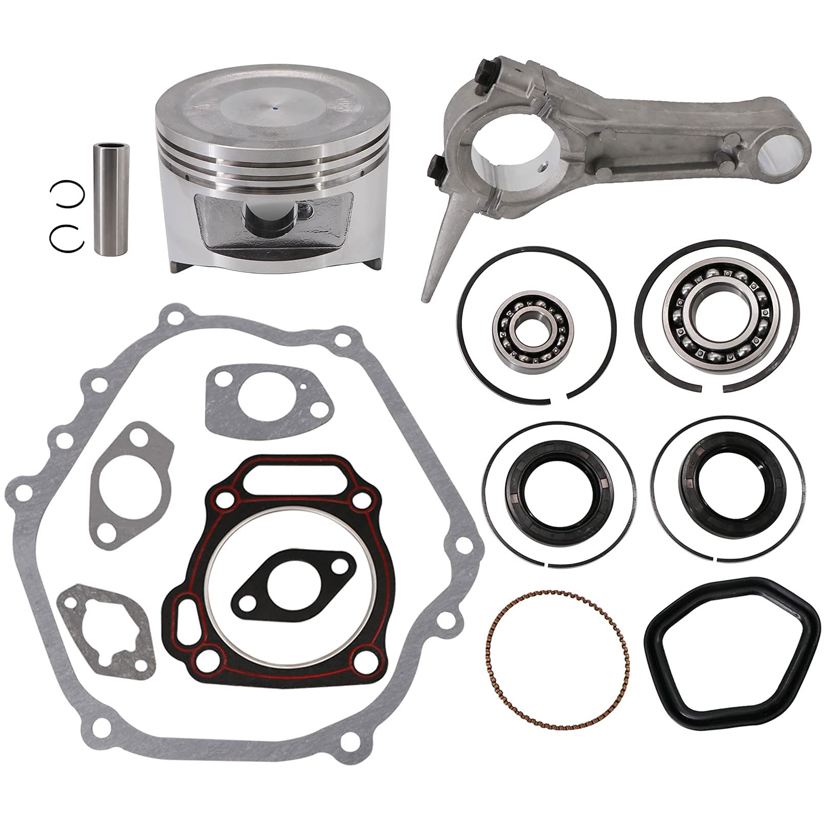 Tektall Gx390 13Hp Gx 390 Engine 88Mm Piston Connecting Rod Crank Bearing Kit 13101-Zf6-W00 13200-Z1C-900 12391-Ze2-020