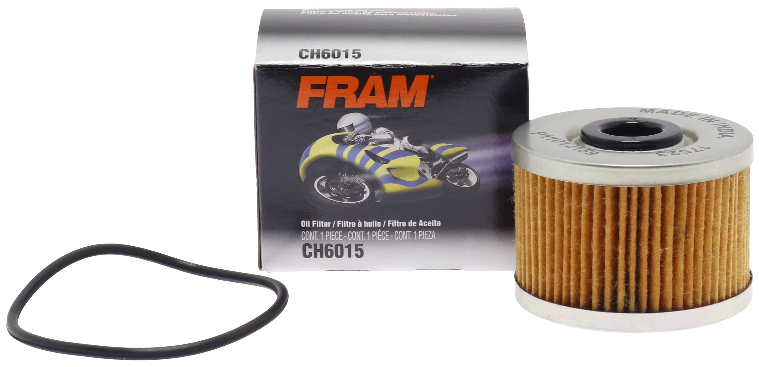 Fram Ch6015 Motorcycle/Atv Oil Filter For Select Honda, Kawasaki And Polaris Models