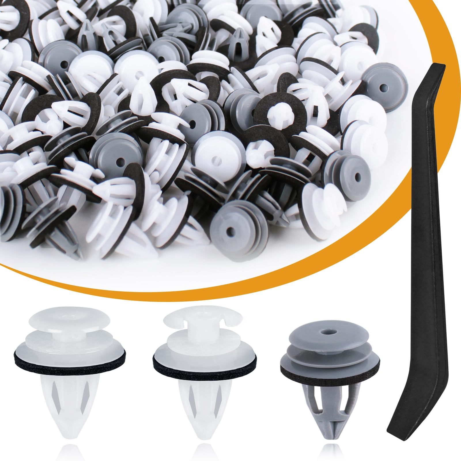 Xislet 120Pcs Door Trim Panel Retainer Clips Compatible With Bmw 3 5 7 Series E36 E34 E38 E39 M3 X1, X3, X4, X5, X6 Replace 51411973500, 51418224768, 51418224781, 51410407983, 51430141025