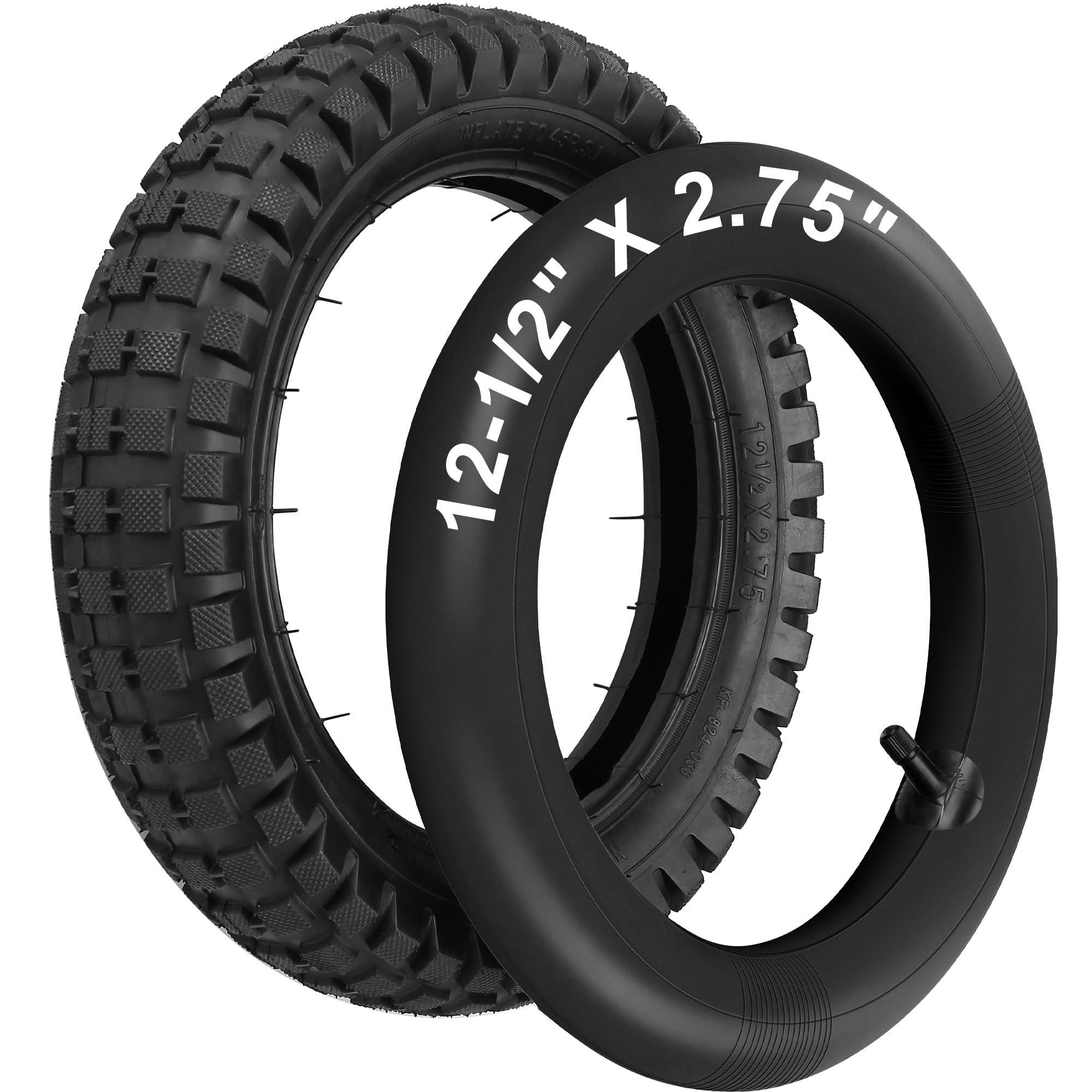 Lotfancy 12.5X2.75 (12-1/2X2.75) Tire & Inner Tube Set For Razor Mx350 Mx400 Dirt Rocket, X-Treme X-560 - Heavy Duty Scooter Tire Tube For Mini Pocket Bikes