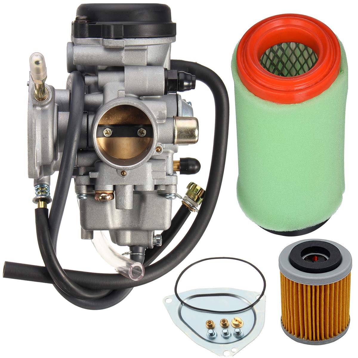 Yfm400 Carburetor For Yamaha Big Bear 400 250 Yfm400 Yfm-400 Yfm400S 2Wd 4Wd 2000-2004 With Air Fiter Oir Fiter