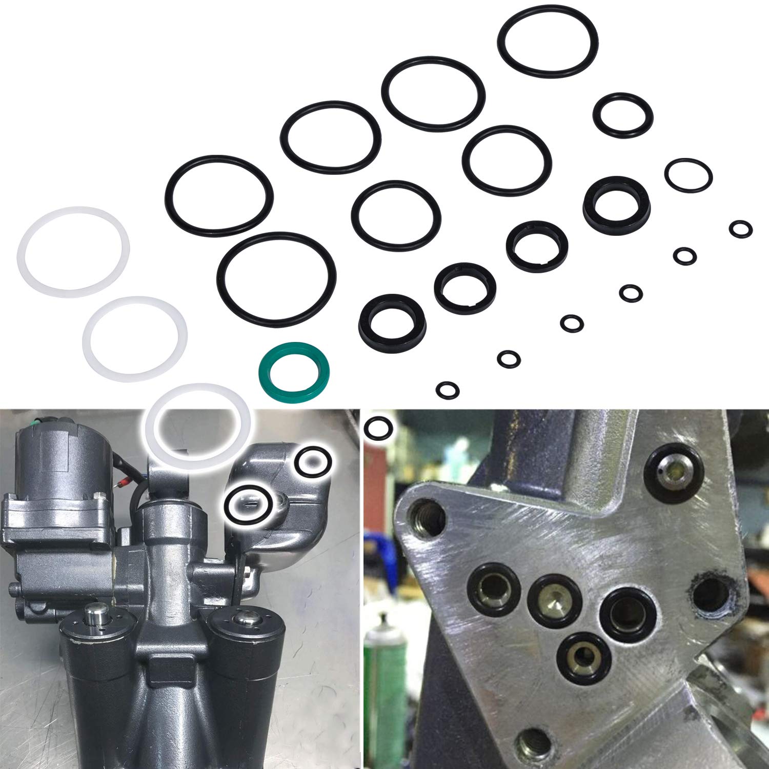 Tilt Trim Seal Kit 1997 & Up 115225Fs Fast Strike Power With More O-Ring For Yamaha Boat Power Units 115Hp 150Hp 175Hp 200Hp (Some 225Hp 250Hp) For Showa & 63P-43800-00-4D 64E-43822