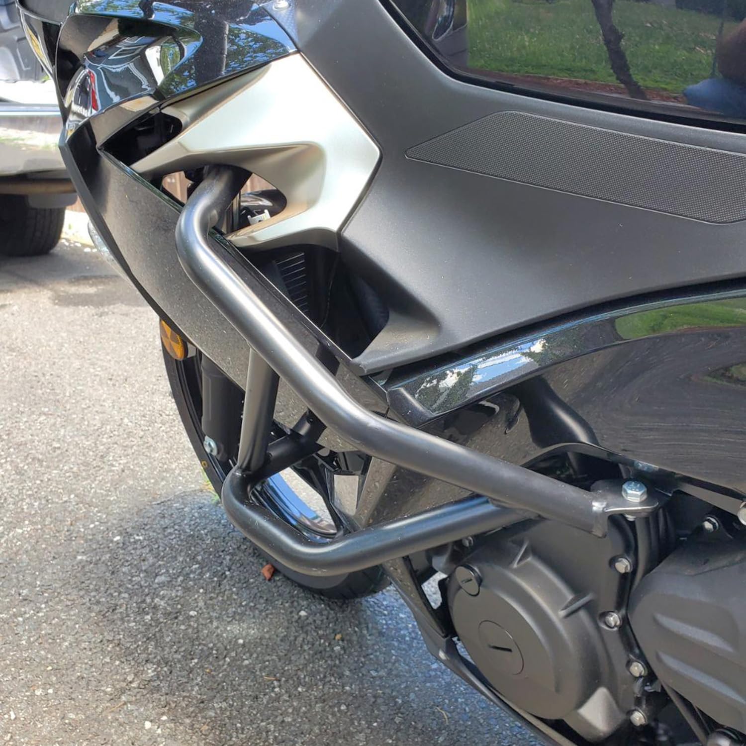 Motorcycle Engine Guard Stunt Cage Highway Crash Bar Bumper Frame Falling Protector Compatible With Ninja 400 250 Ninja400 Ninja250 2018 2019 2020 2021 2022 2023 2024