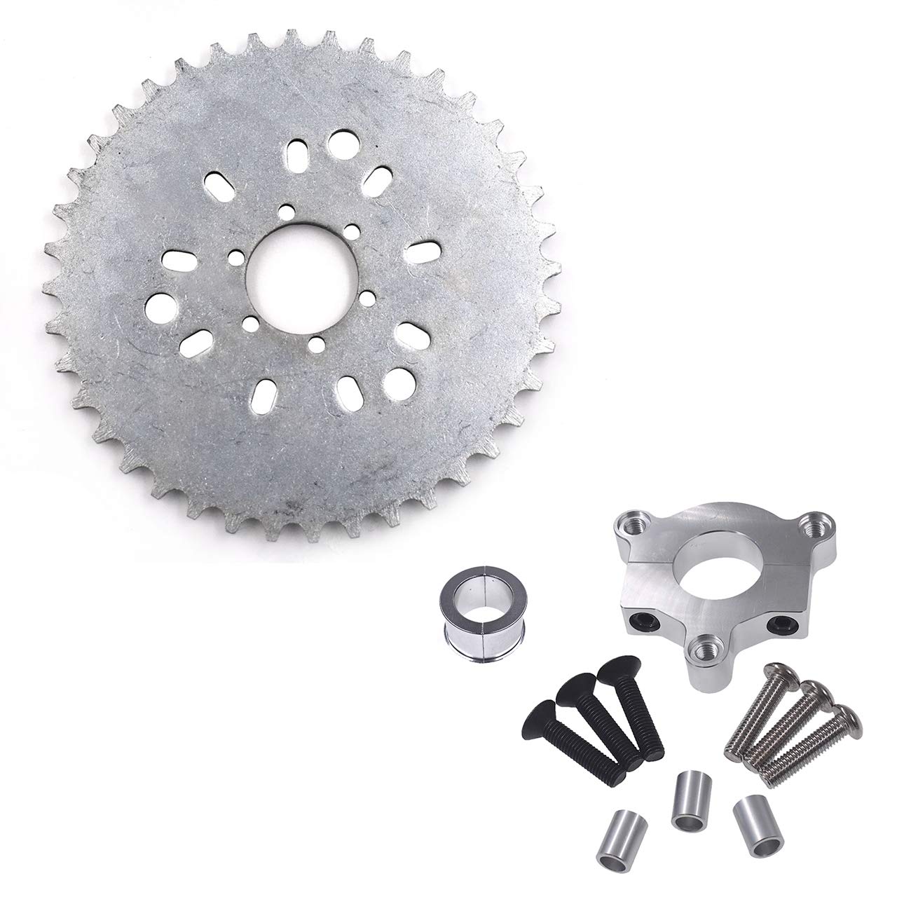 1'/1.5'(25Mm/38Mm) Silver Cnc Adapter 40T Sprocket Fits 80Cc Motorized Bicycle