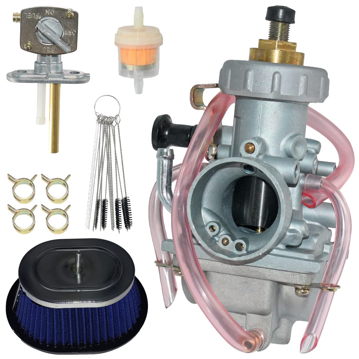 JDLLONG Carburetor for Yamaha Blaster YFS 200 (1988-2006) with Air Filter & Fuel Petcock Valve - ATV Replacement Parts